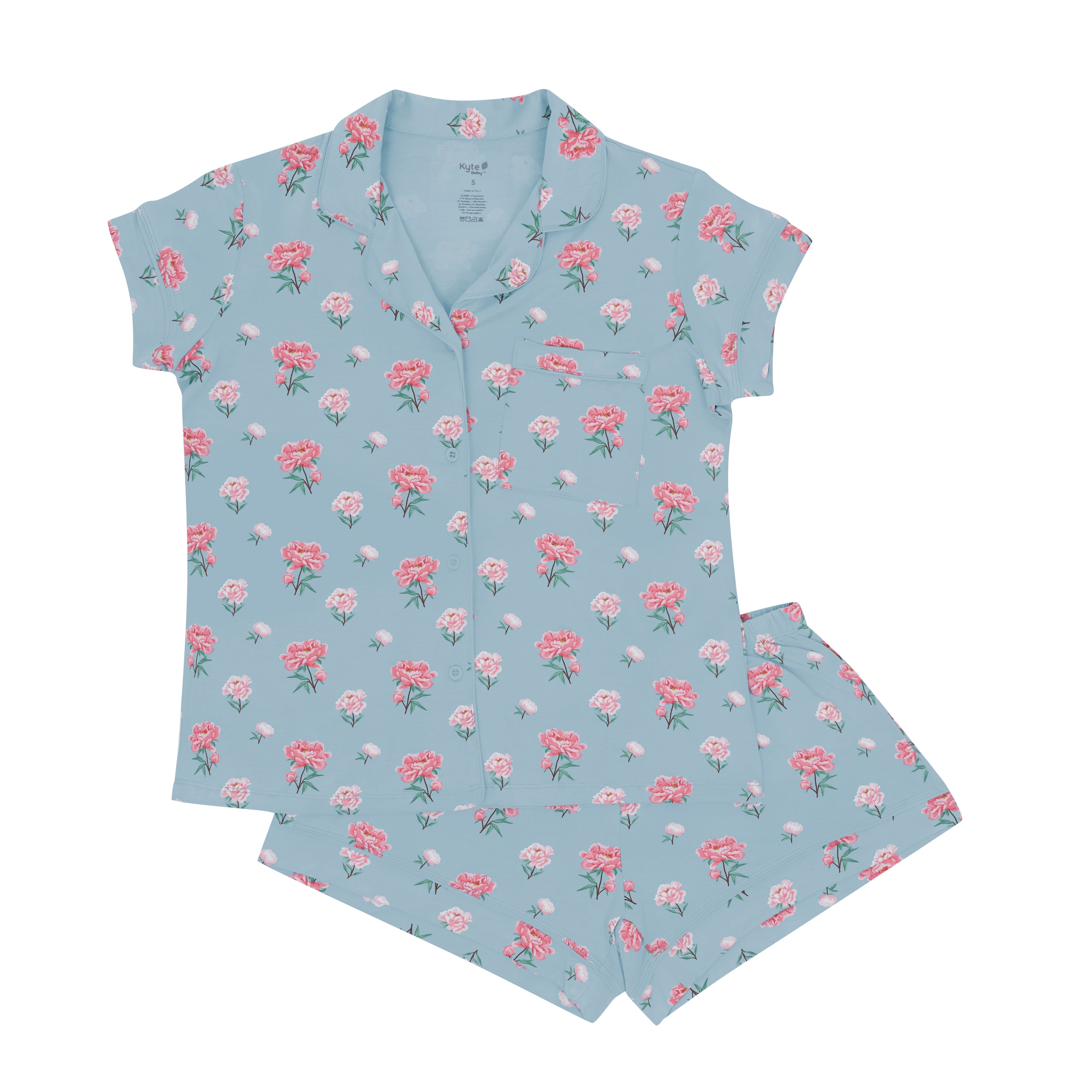Women’s Short Sleeve Pajama Set in Peony