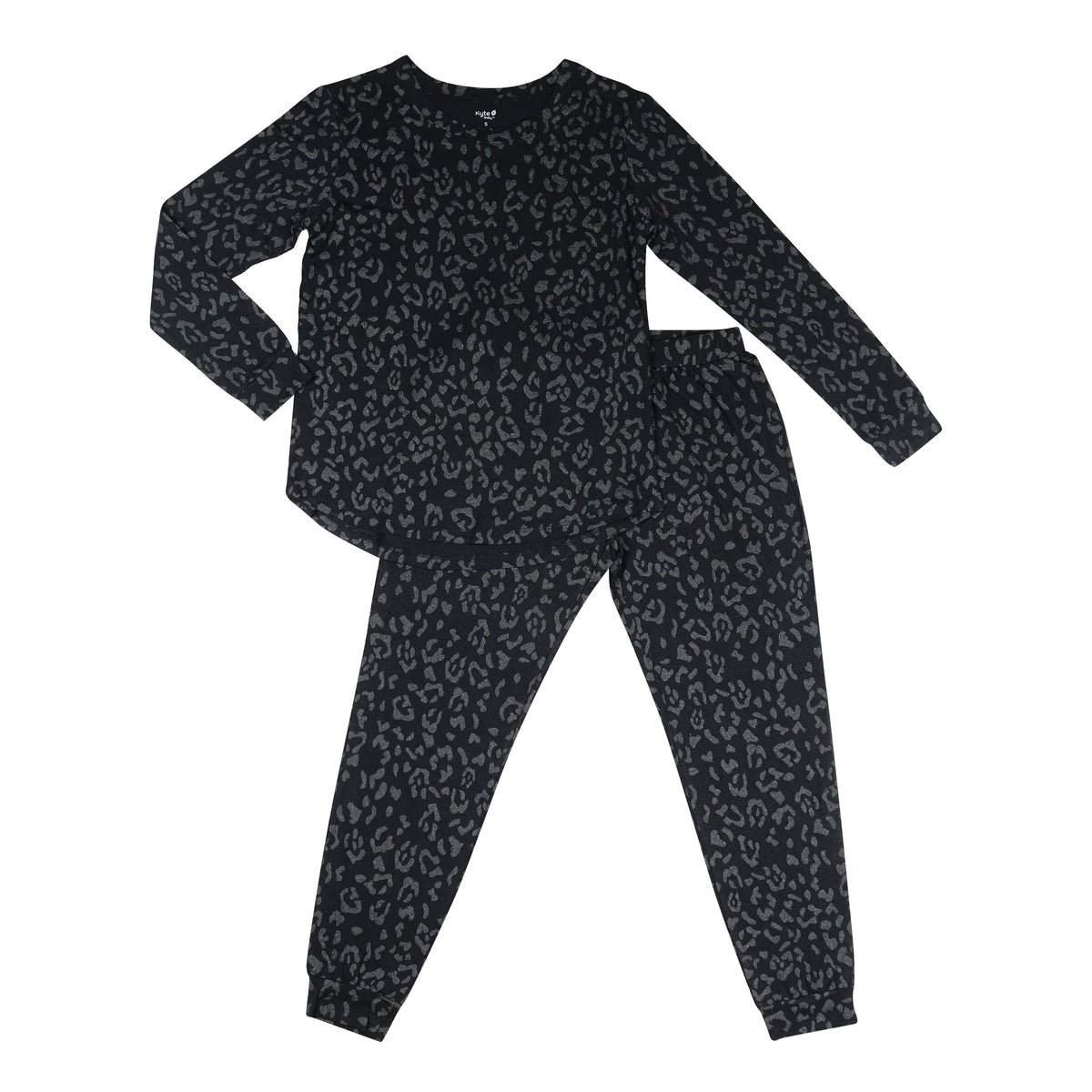 Women's Jogger Pajama Set in Midnight Leopard