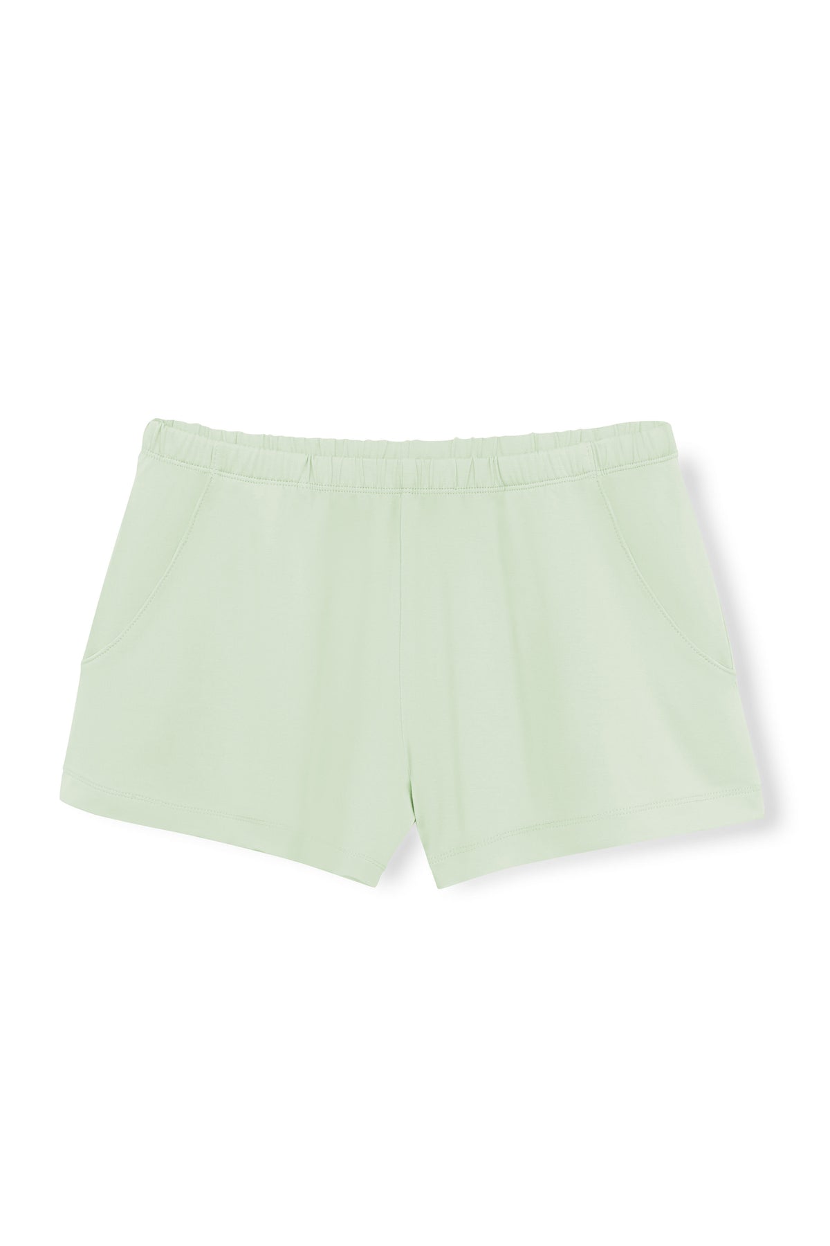 Product photo of the Women's Lounge Shorts in Basil on a white background