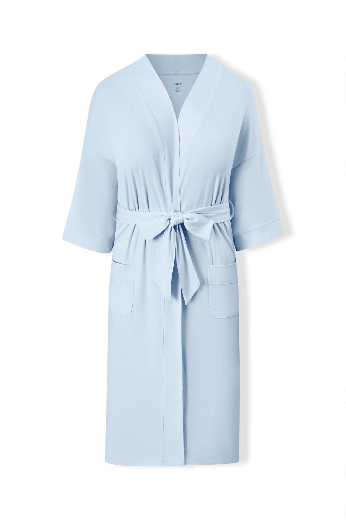 Women's Kimono Robe in Breeze color on a white background