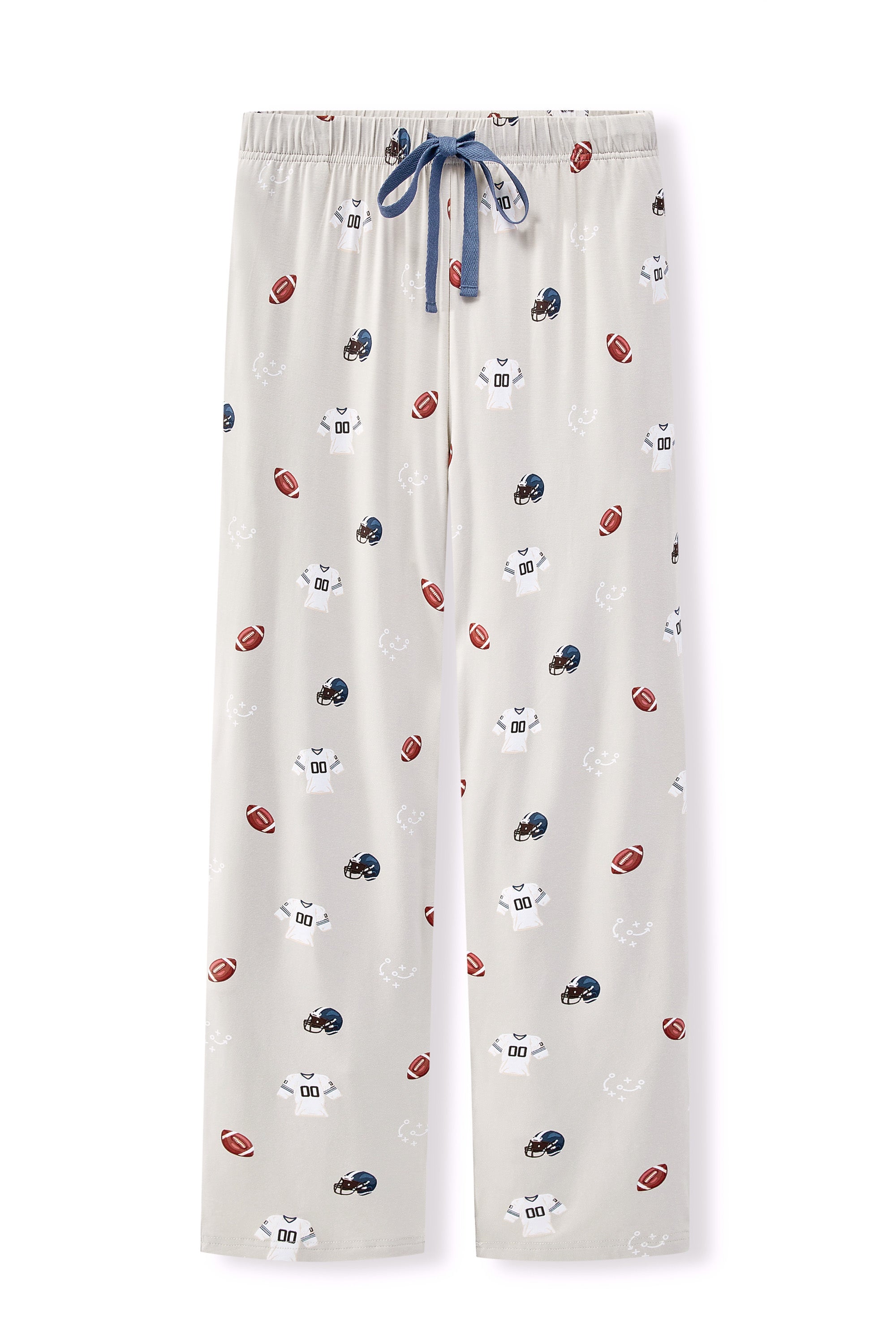Men's Lounge Pants in Vintage Football print on a white background