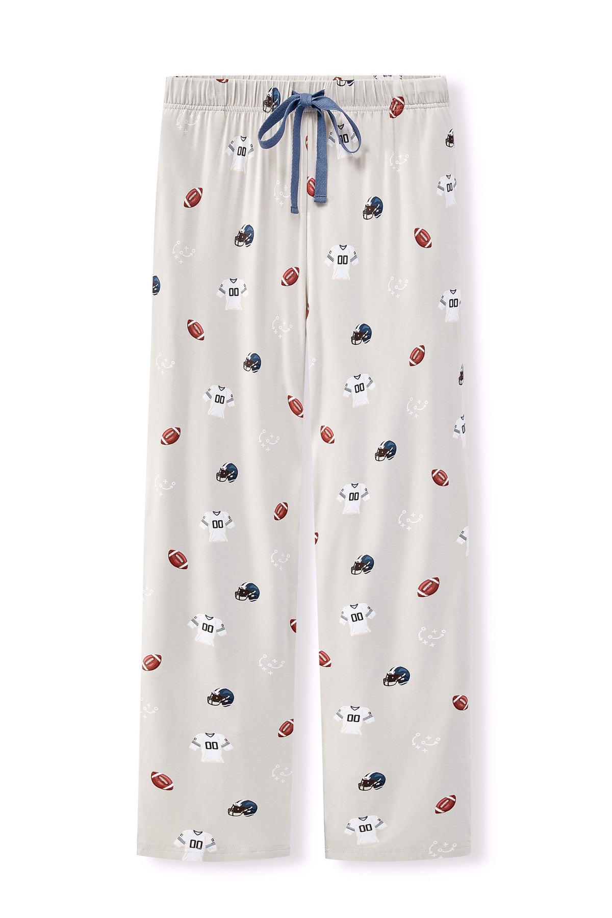 Men's Lounge Pants in Vintage Football print on a white background