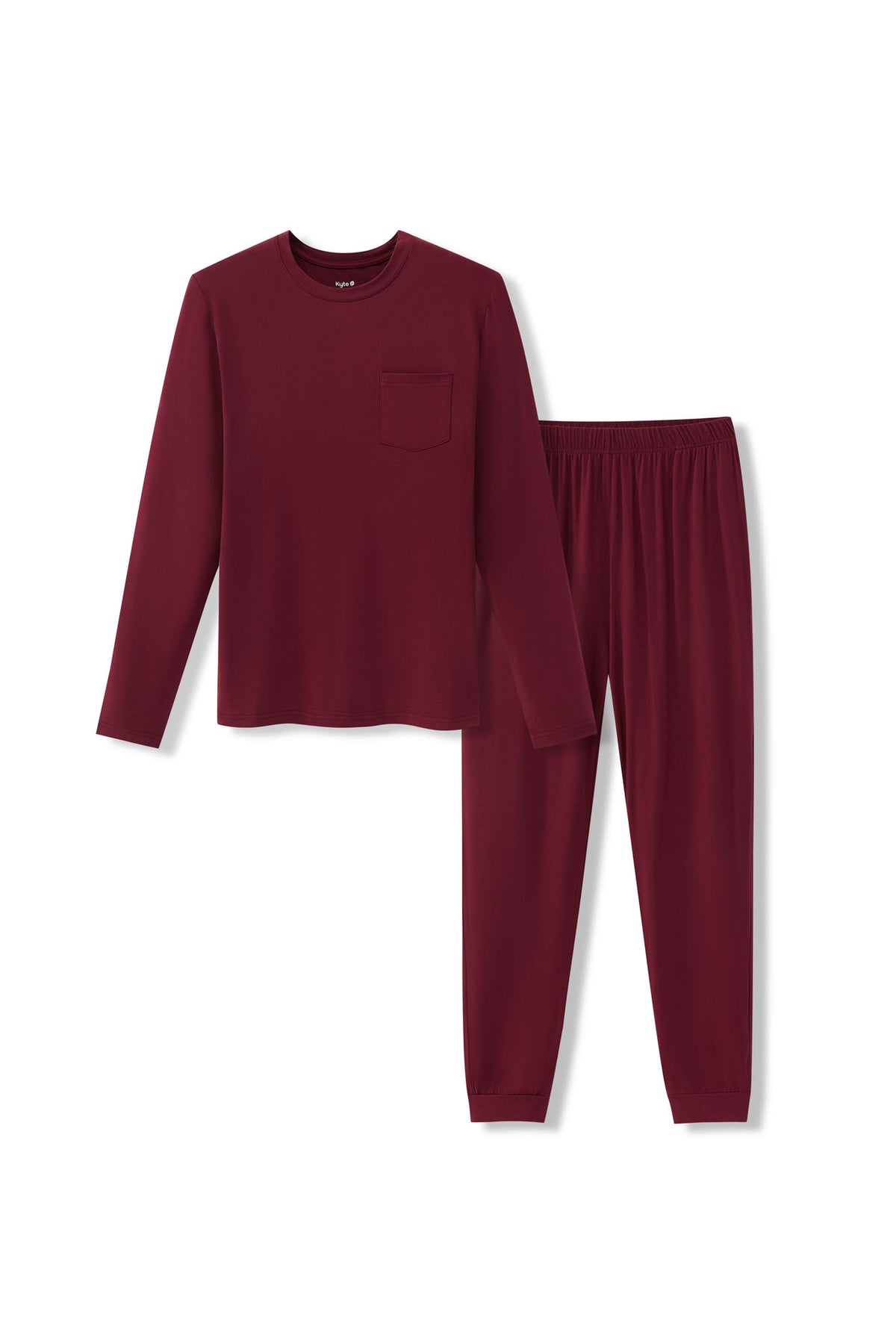 Men's Jogger Set in Burgundy on a white background