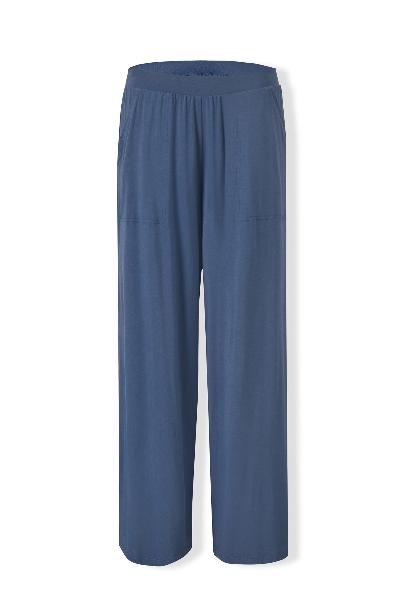 Women's Wide Leg Pant in Oxford on a white background