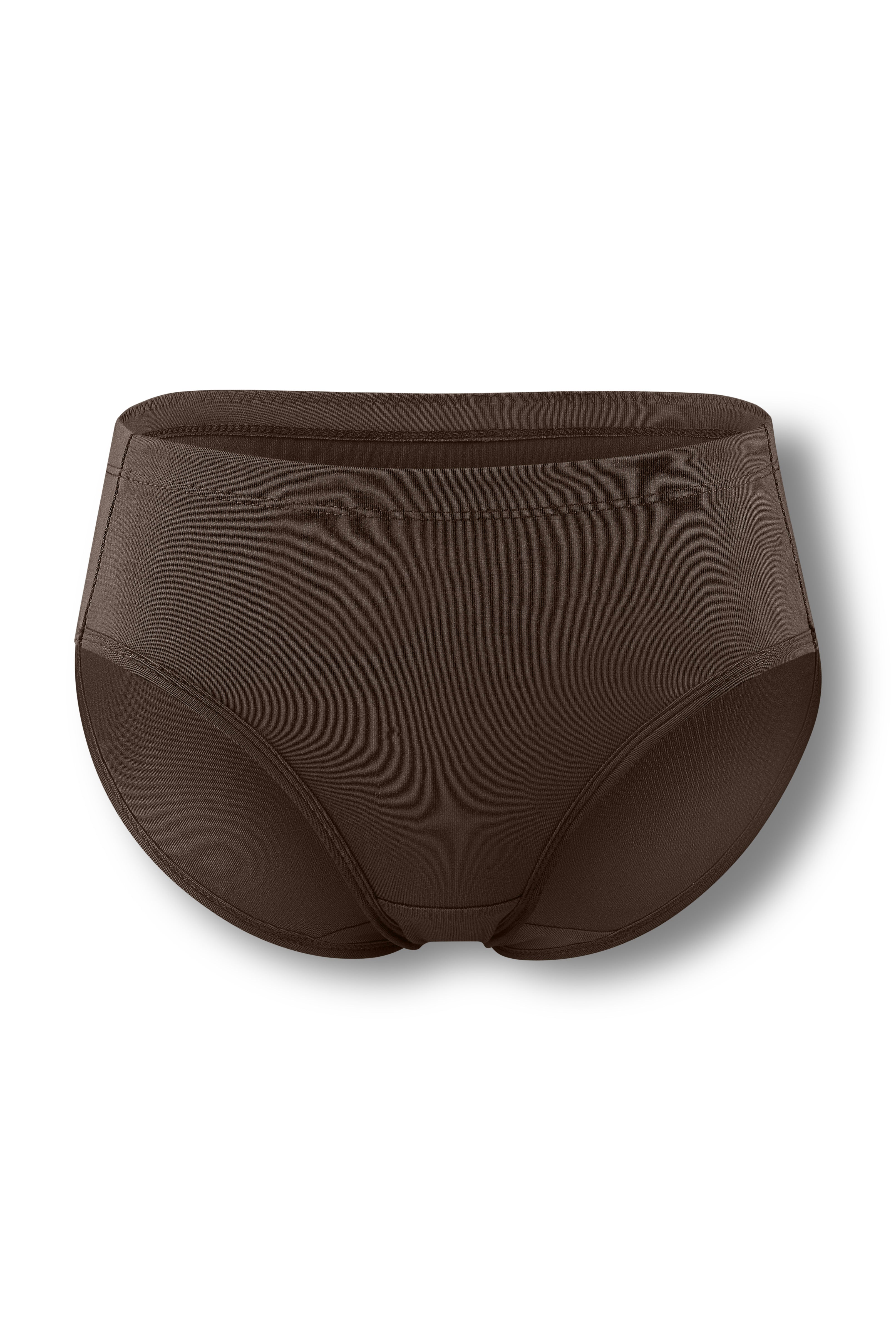 The front of the Women’s Underwear in Espresso shown on a ghost mannequin