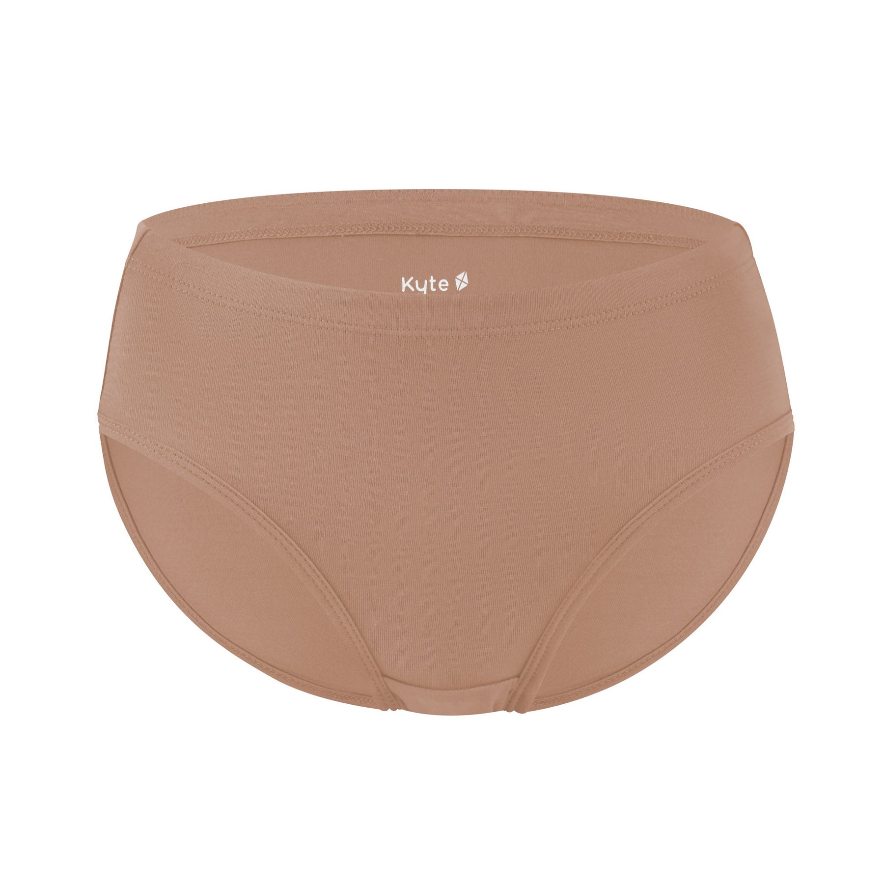 The front of the Women’s Underwear in Latte shown on a ghost mannequin