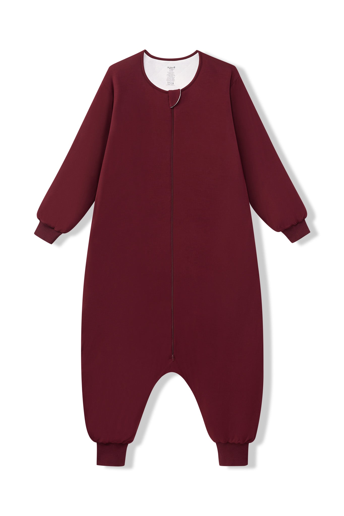 Long Sleeve Adult Sleep Bag Walker in Burgundy on a white background
