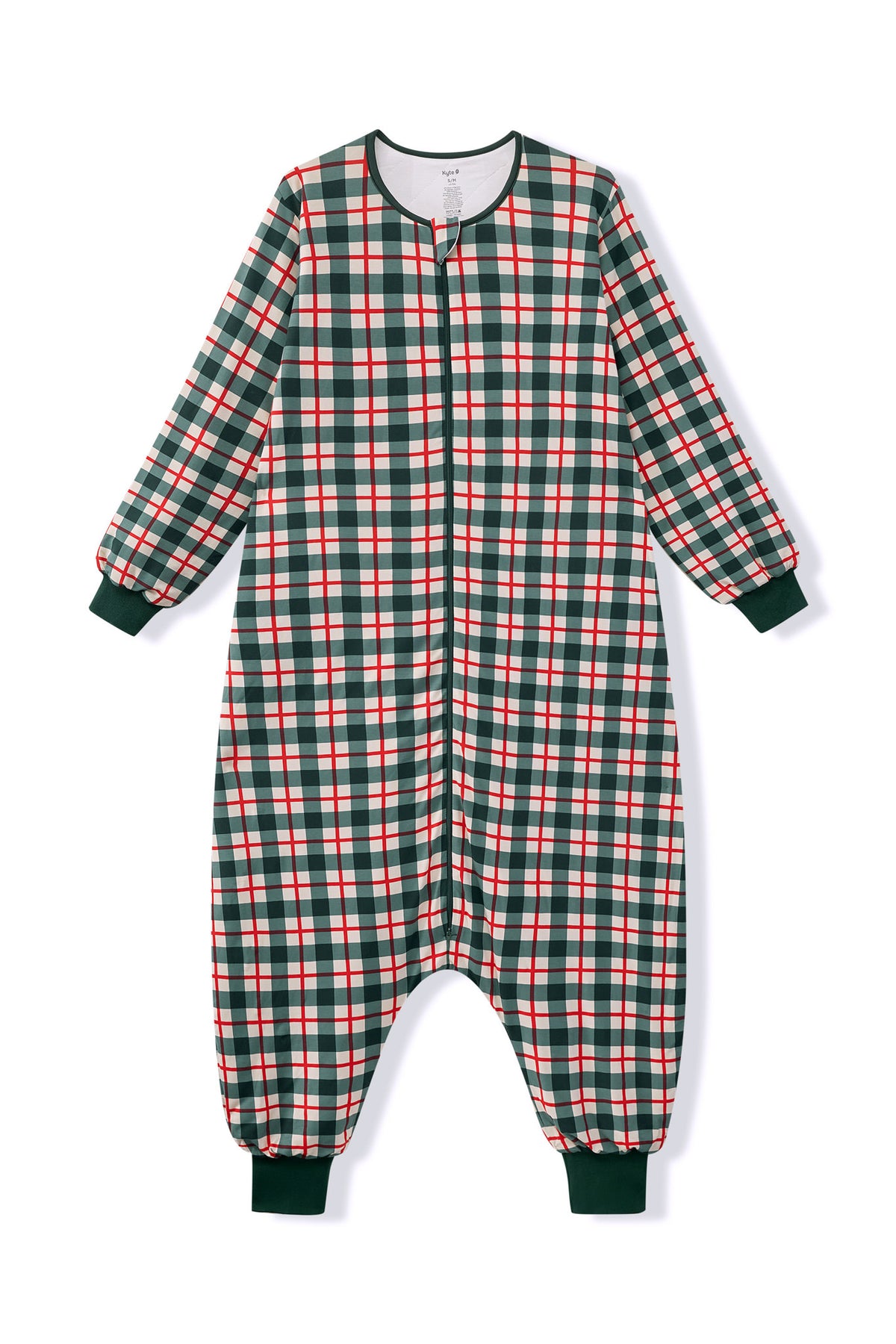 Long Sleeve Adult Sleep Bag Walker in Holiday Plaid