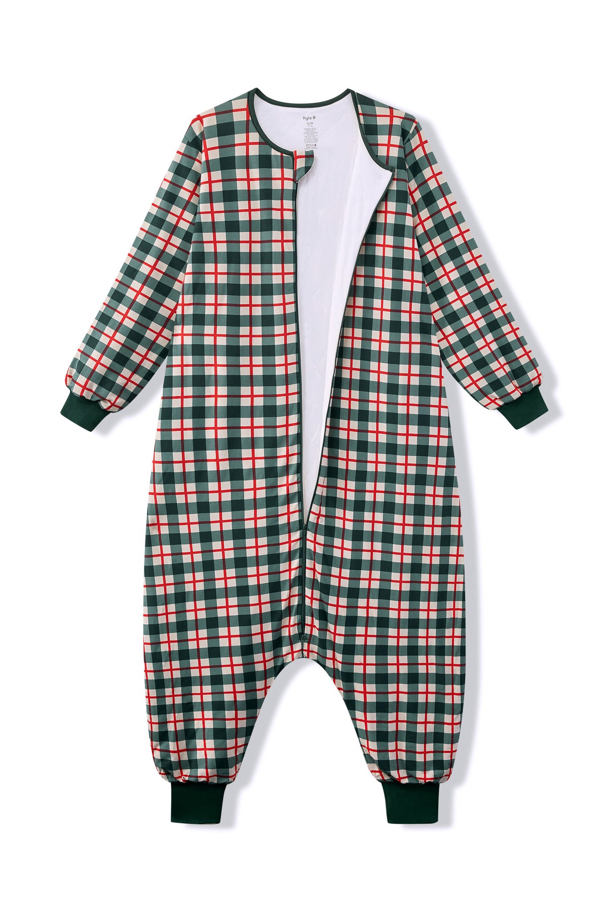 Long Sleeve Adult Sleep Bag Walker in Holiday Plaid