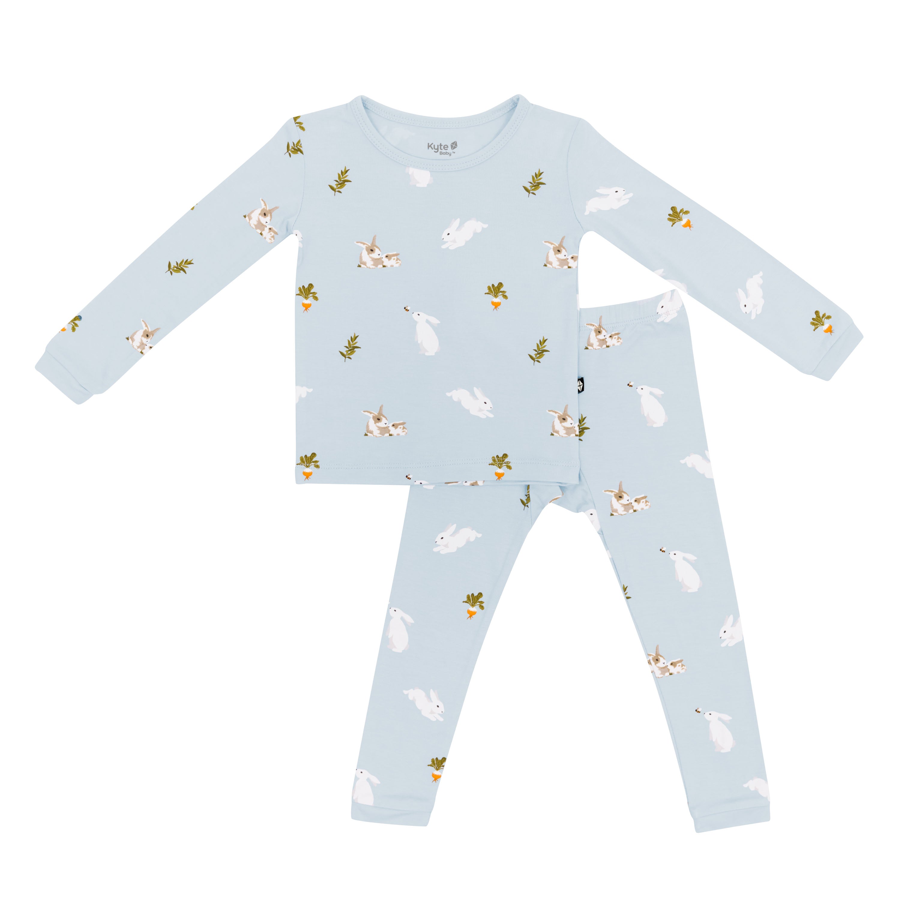 Long Sleeve Pajamas in Ice Rabbit