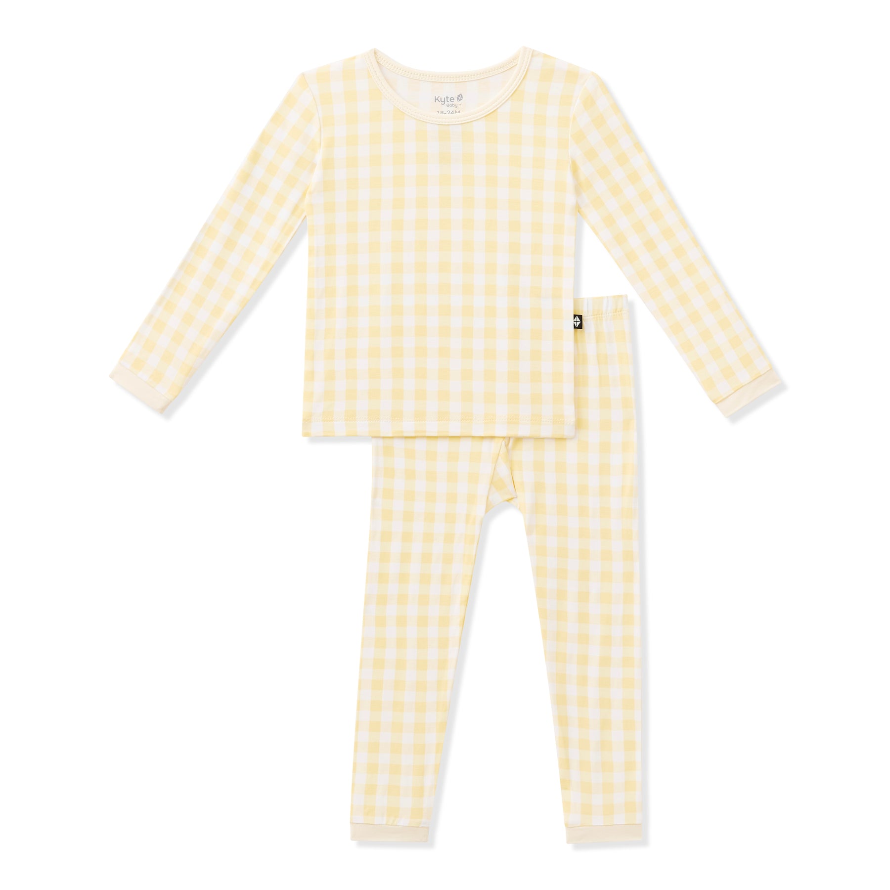 Product photo of the Long Sleeve Pajamas in Gingham Chamomile