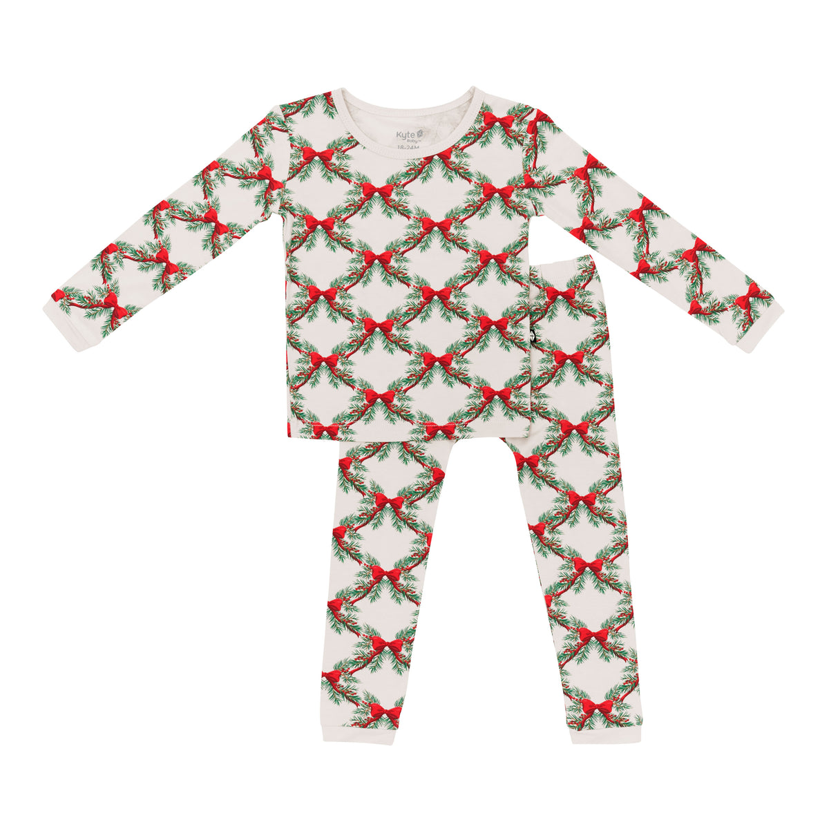 Product photo of the Long Sleeve Pajamas in Holiday Bow