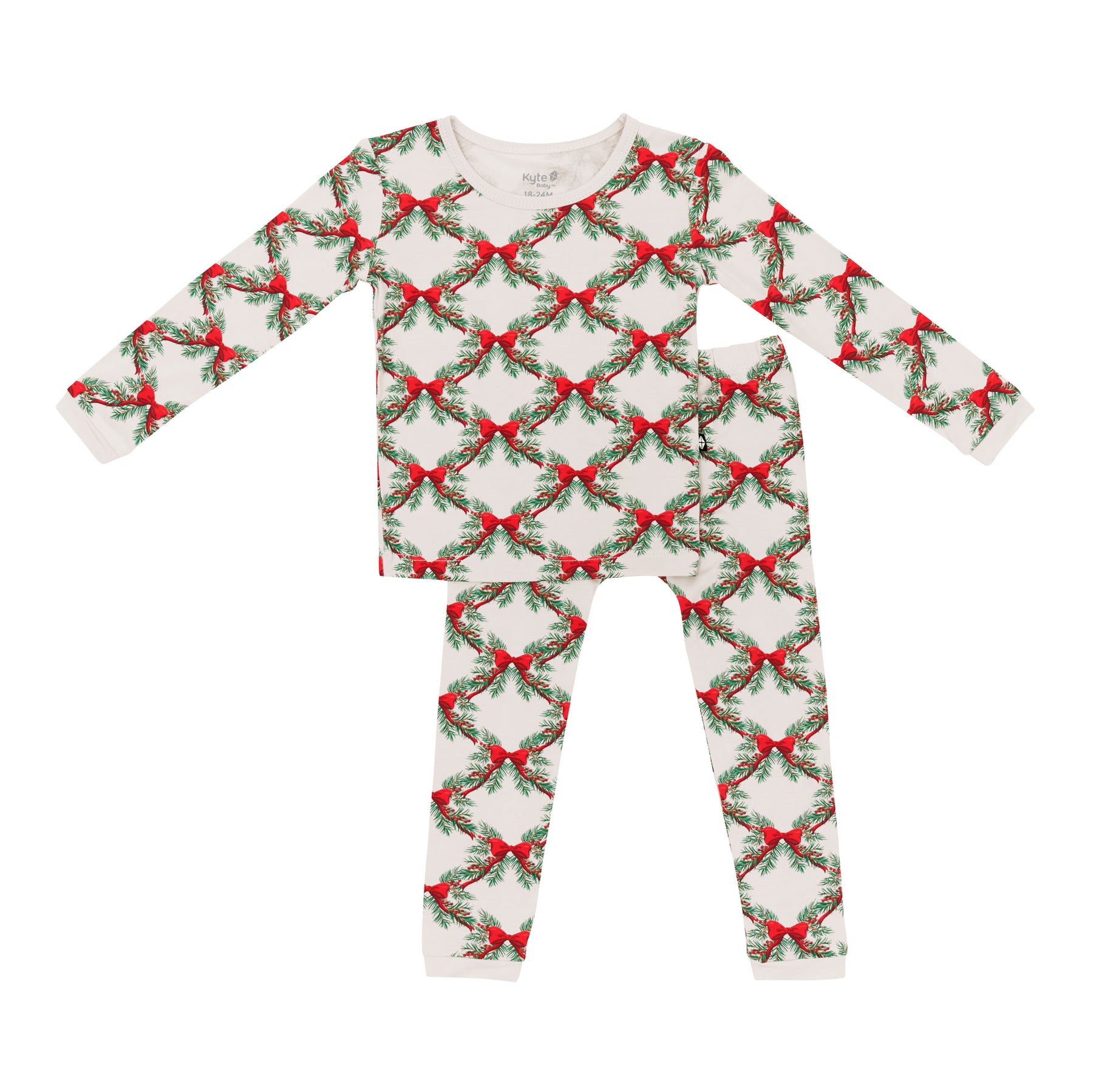 Product photo of the Long Sleeve Pajamas in Holiday Bow