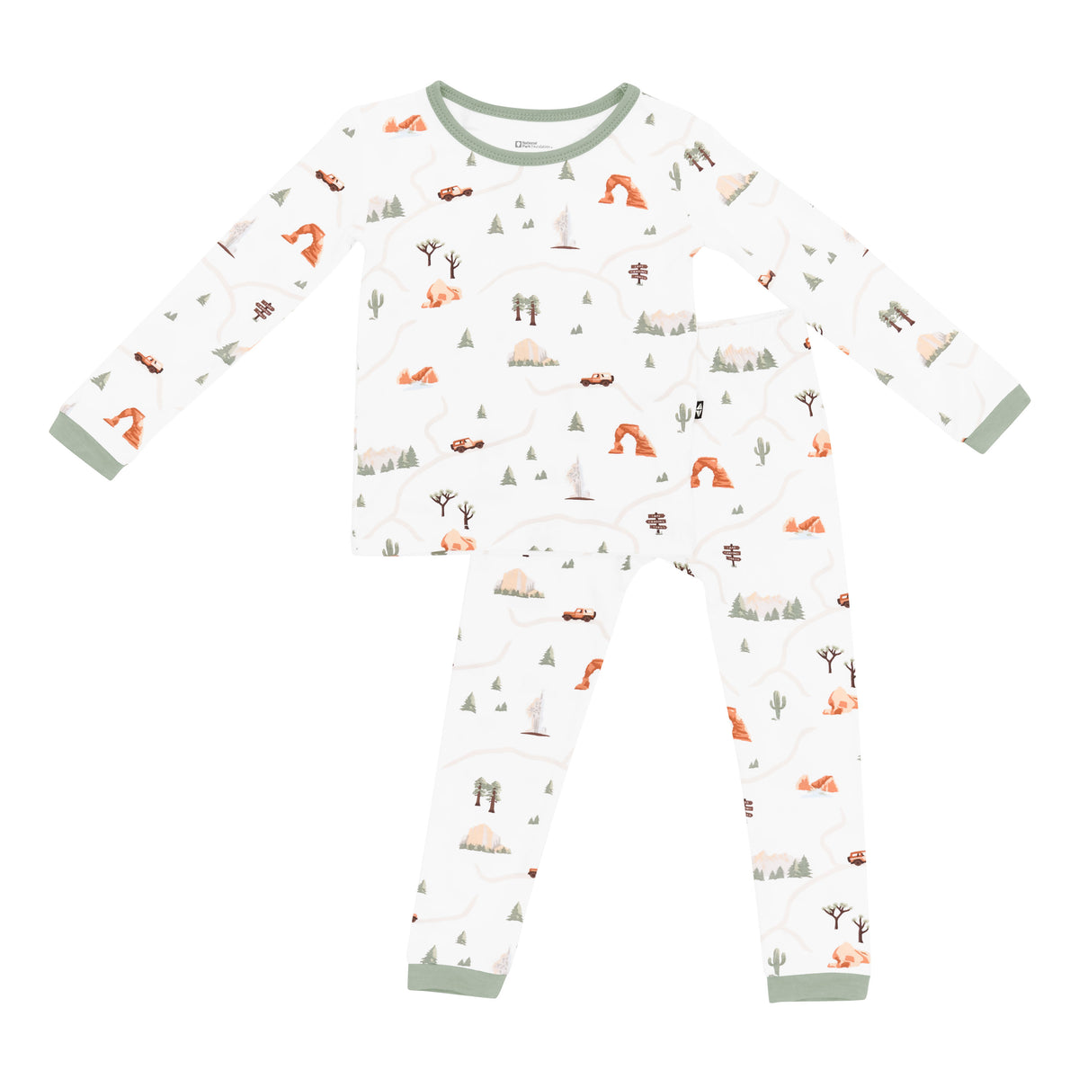 Kyte Baby's Long Sleeve Pajamas in Road Trip