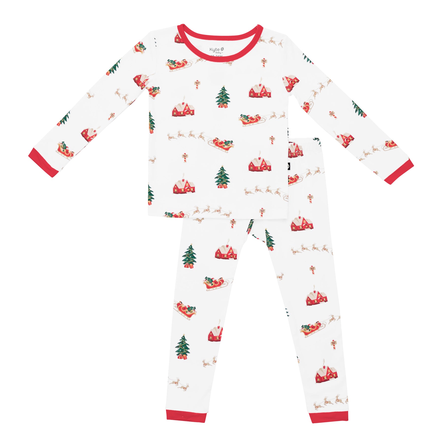 Product photo of the Long Sleeve Pajamas in Santa Sleigh