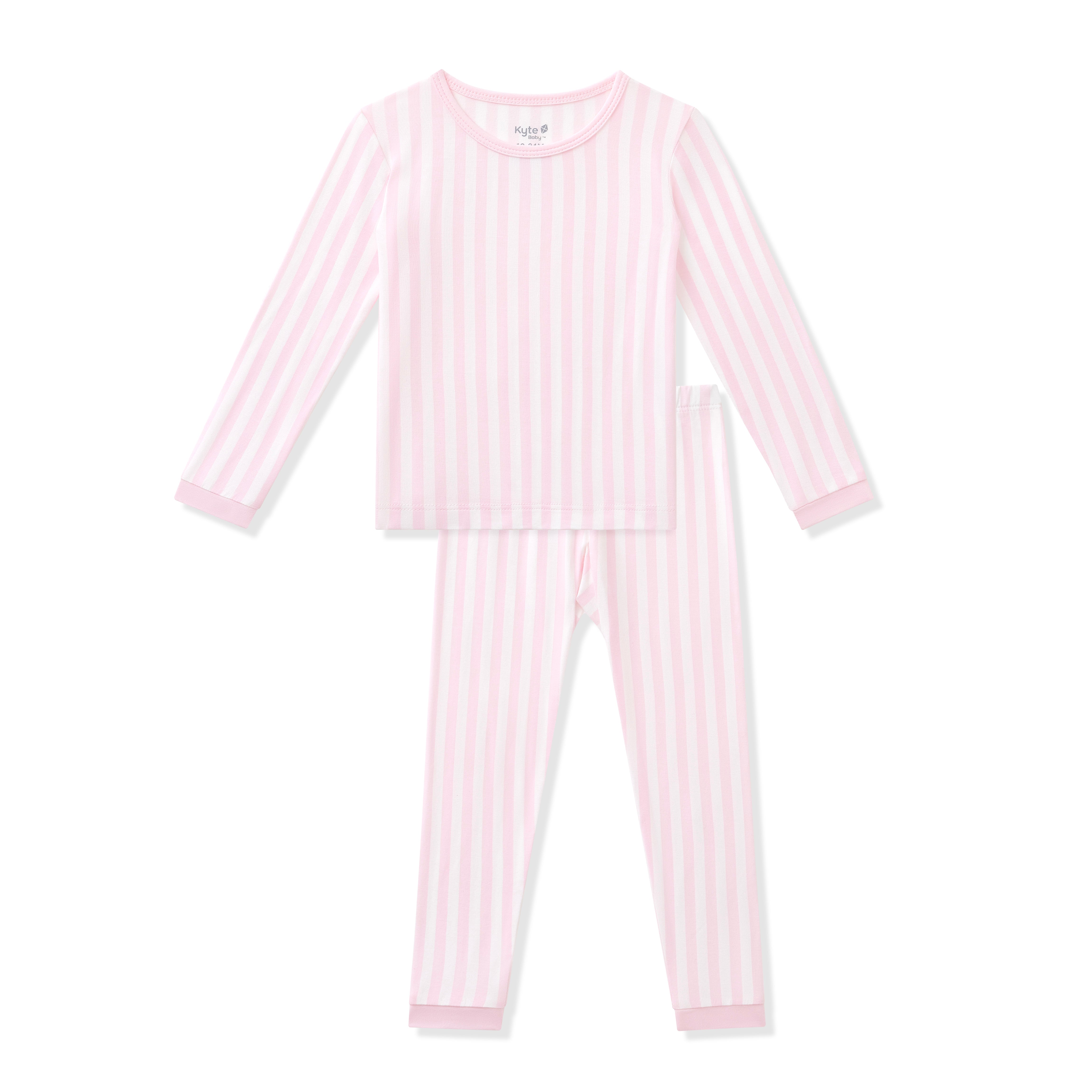 Product photo of the Long Sleeve Pajamas in Small Sakura Stripe