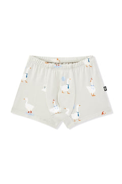 Briefs in Oat Silly Goose print on a white background