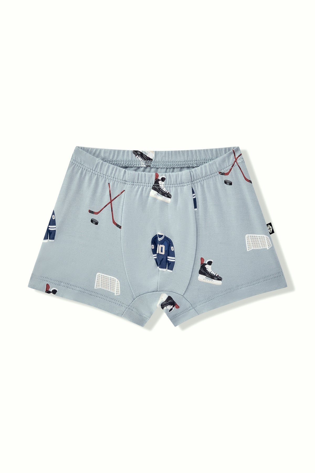 Briefs in Vintage Hockey print on a white background