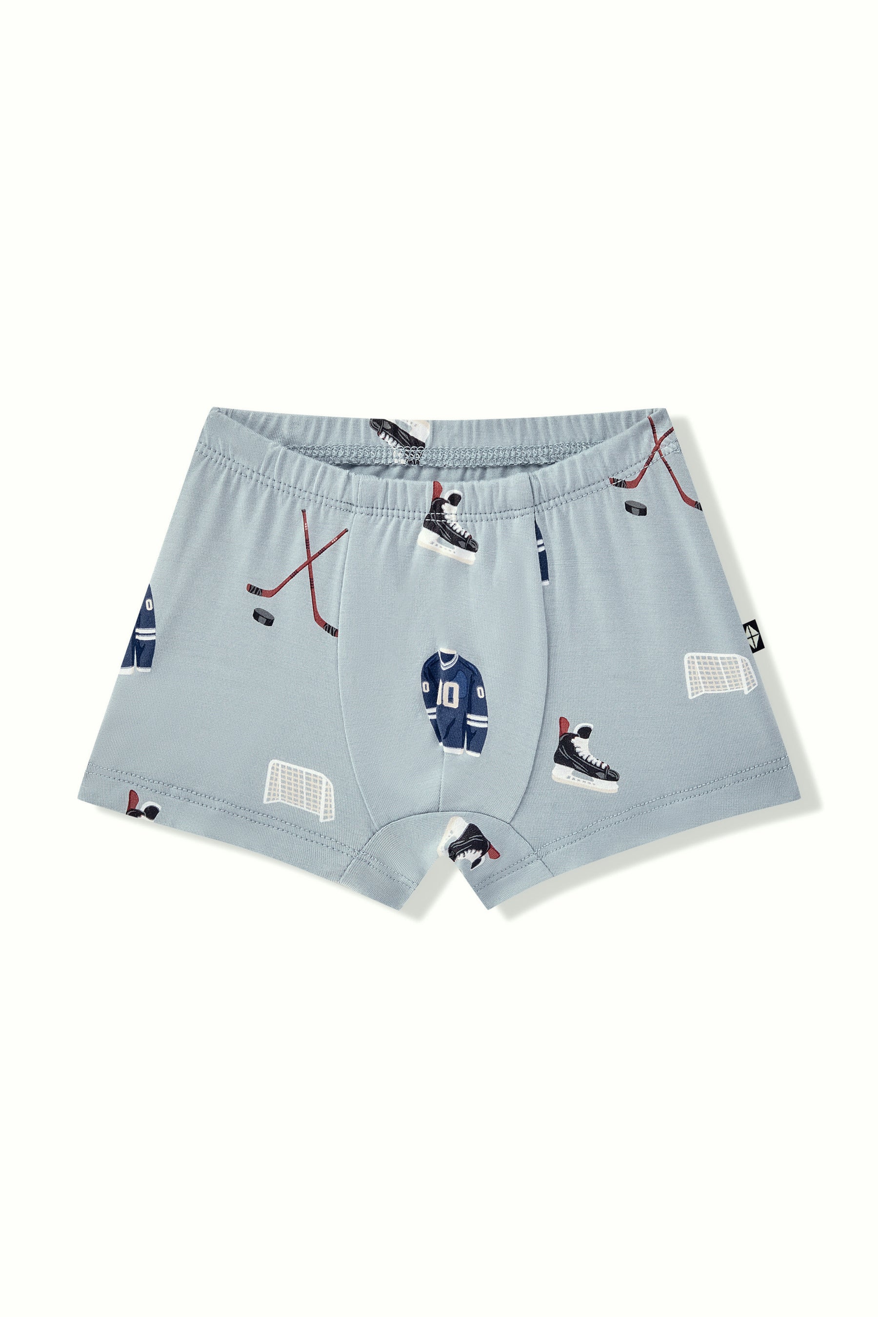 Briefs in Vintage Hockey print on a white background
