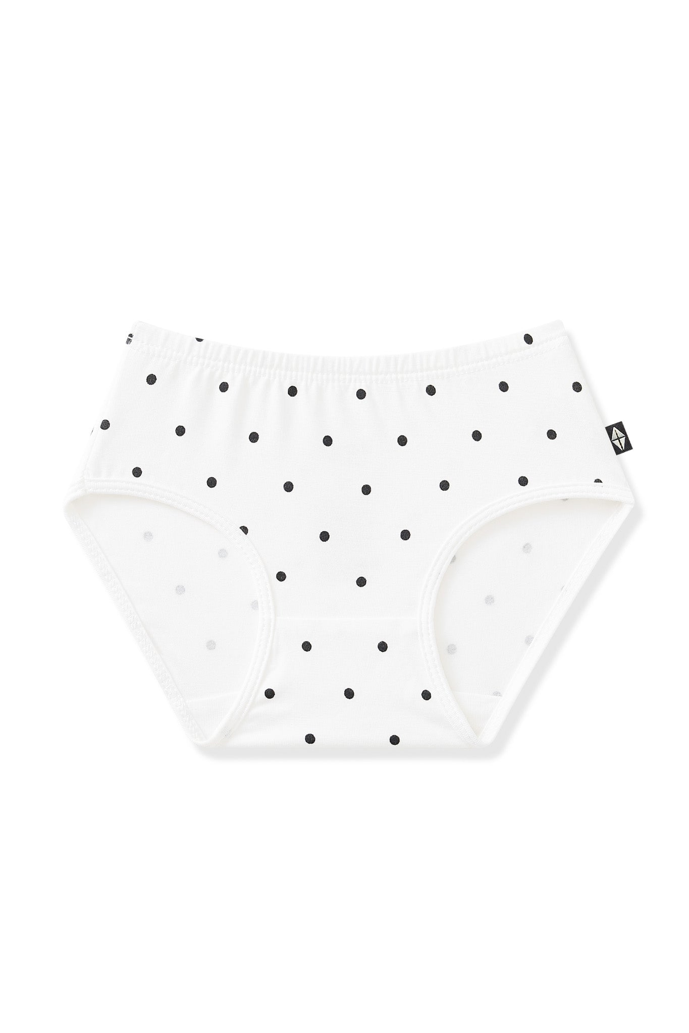 Undies in Midnight Polka Dot on white background
