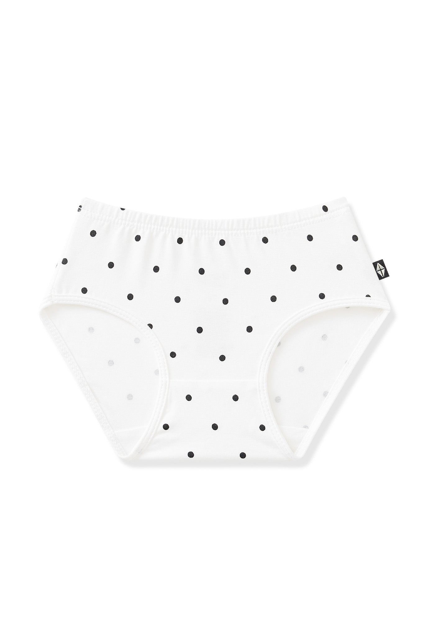Undies in Midnight Polka Dot on white background