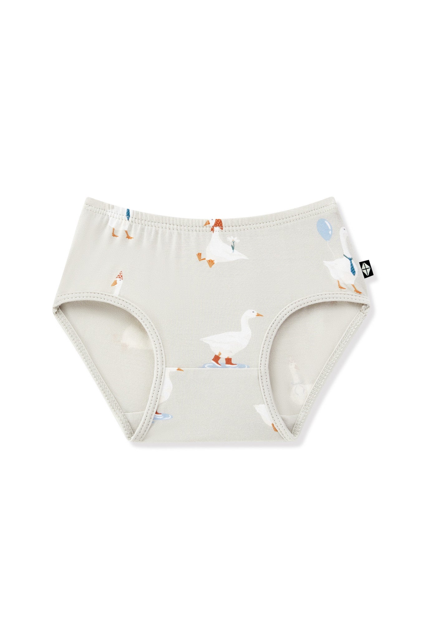 Undies in Oat Silly Goose print on a white background