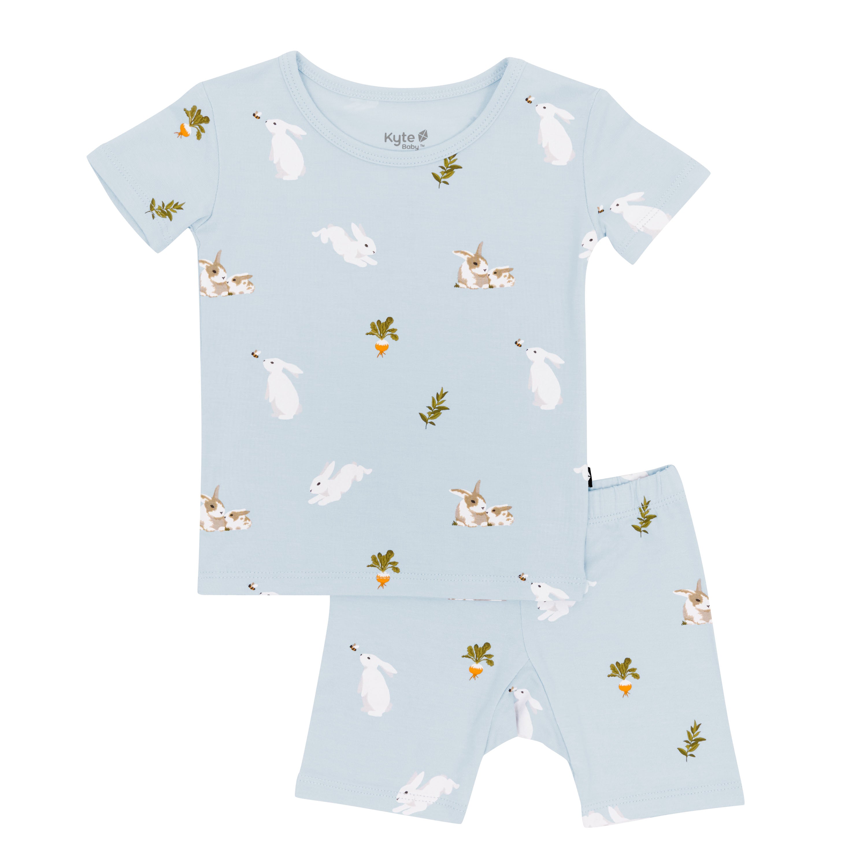 Short Sleeve Pajamas in Ice Rabbit