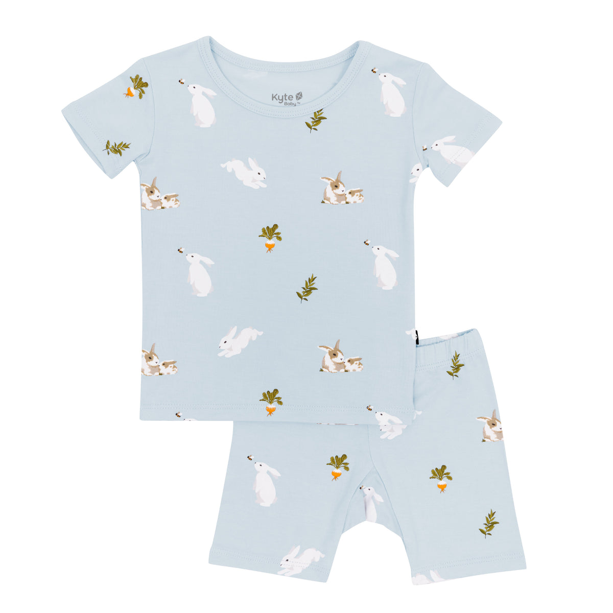 Short Sleeve Pajamas in Ice Rabbit