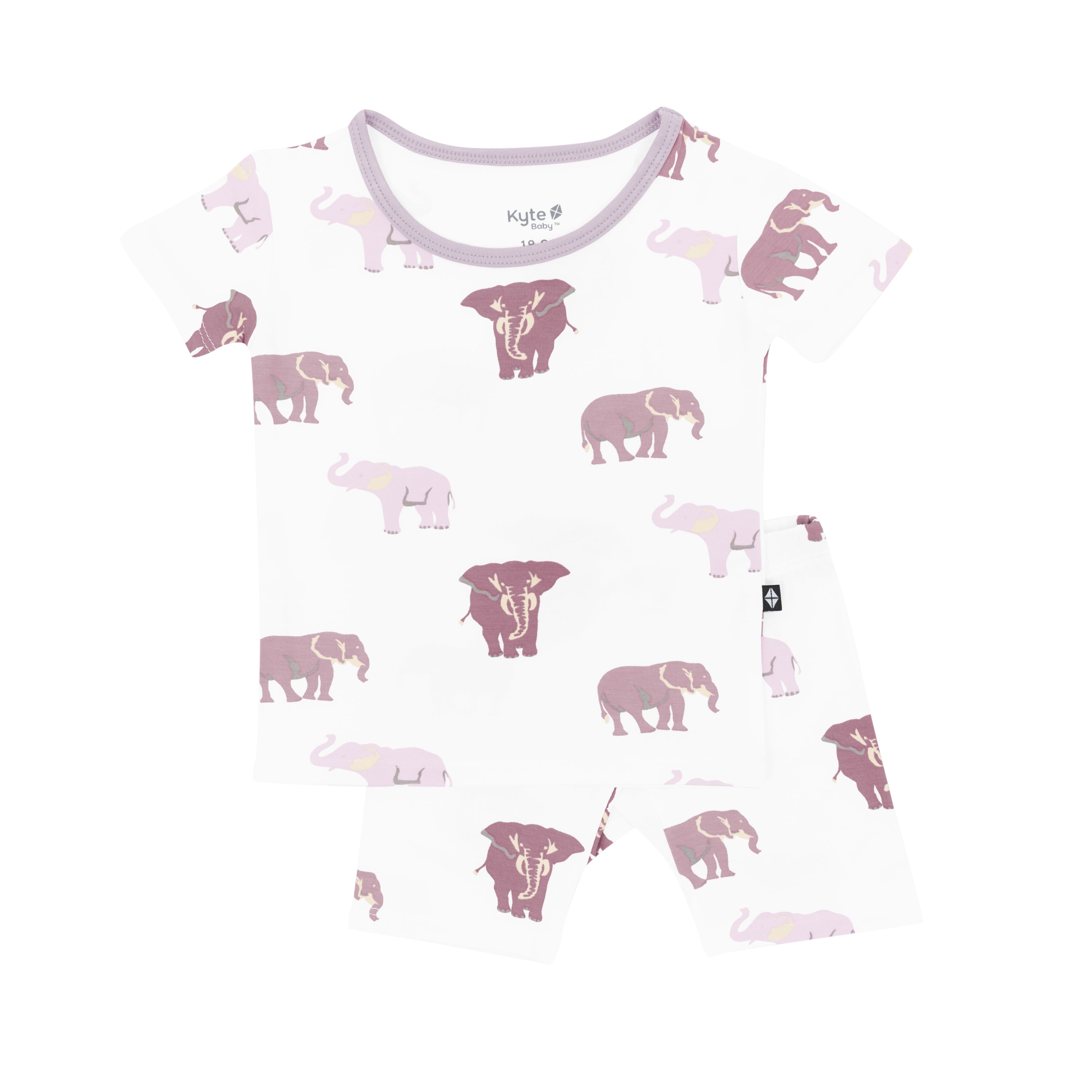 Short Sleeve Pajamas in Elephant