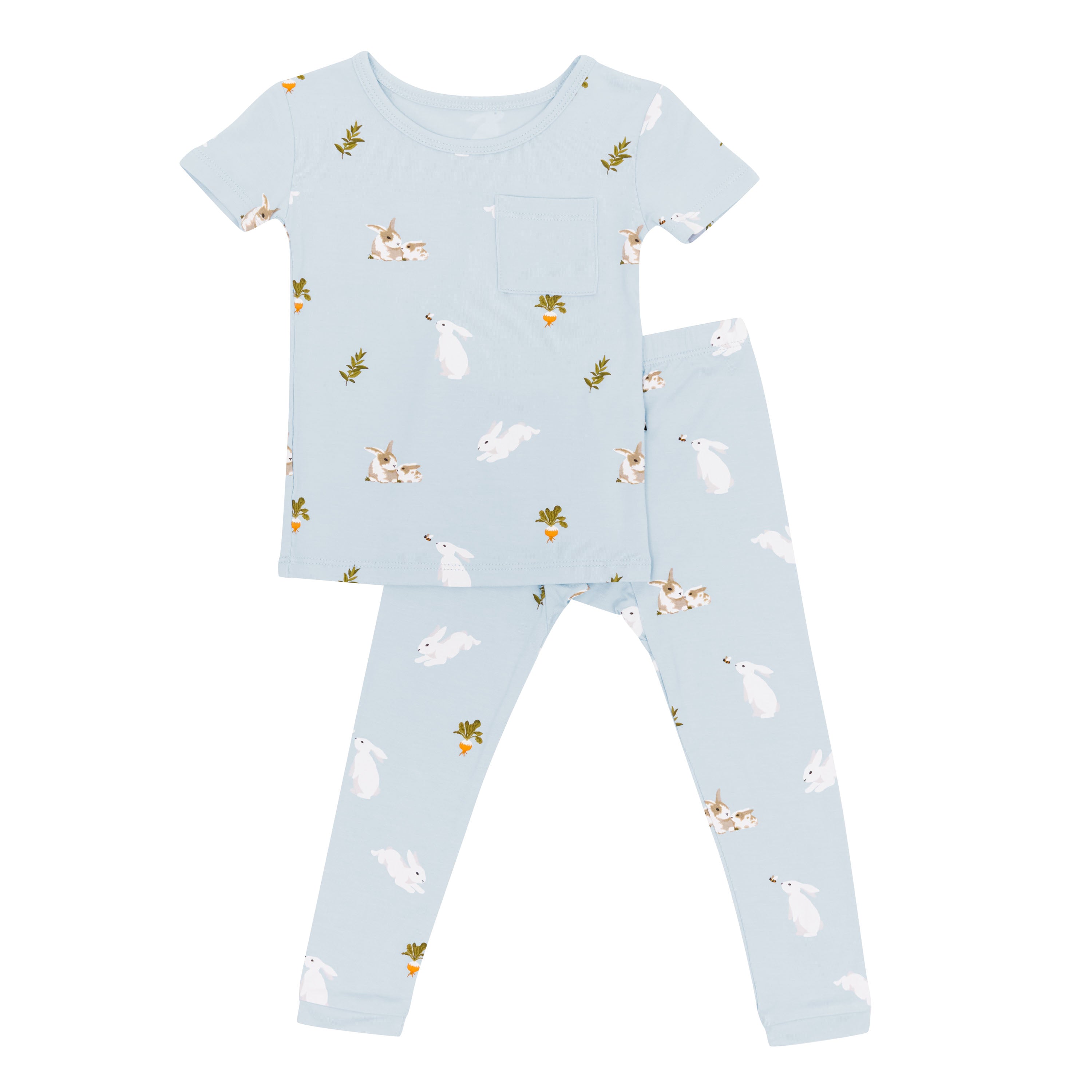 Short Sleeve with Pants Pajamas in Ice Rabbit