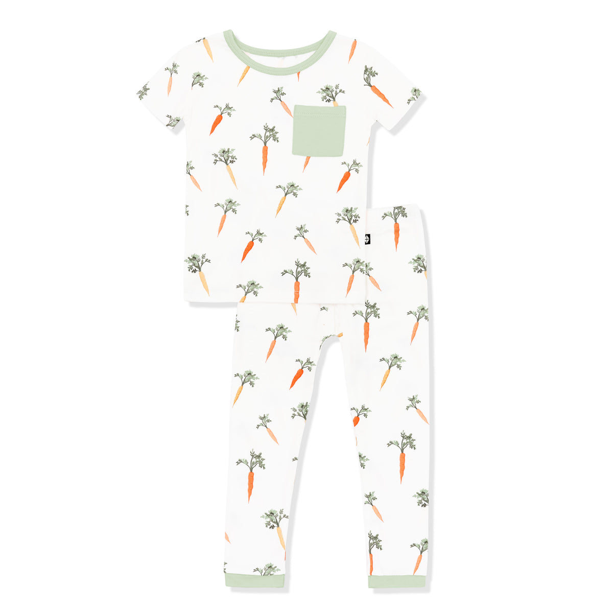 Product photo of the Short Sleeve with Pants Pajamas in Carrot