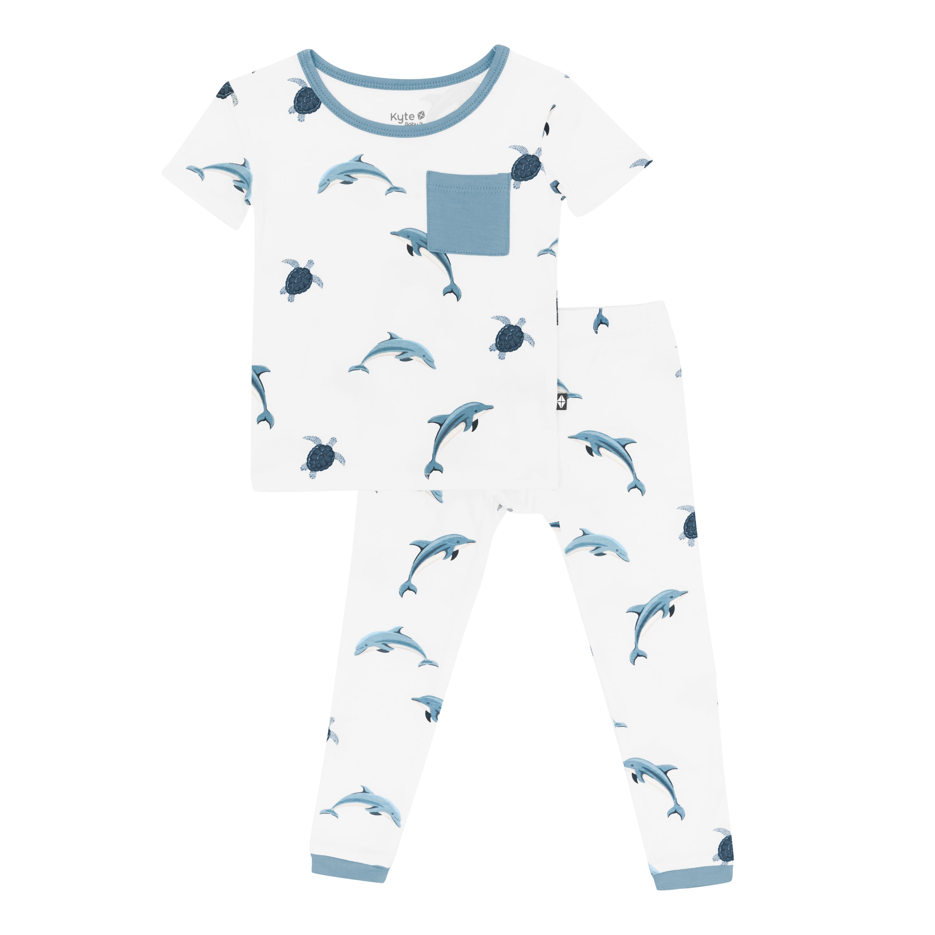 Short Sleeve with Pants Pajamas in Dolphin