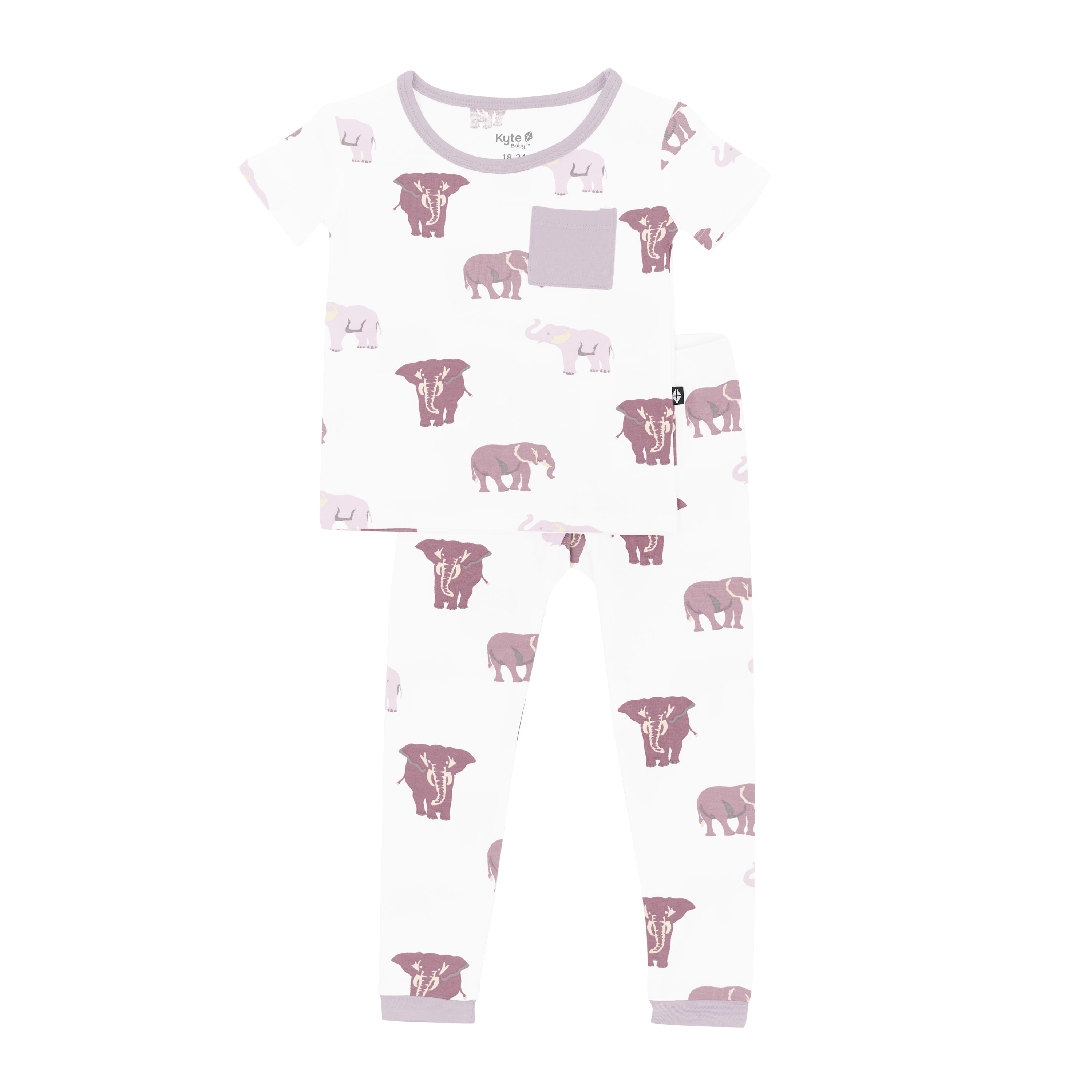 Short Sleeve with Pants Pajamas in Elephant