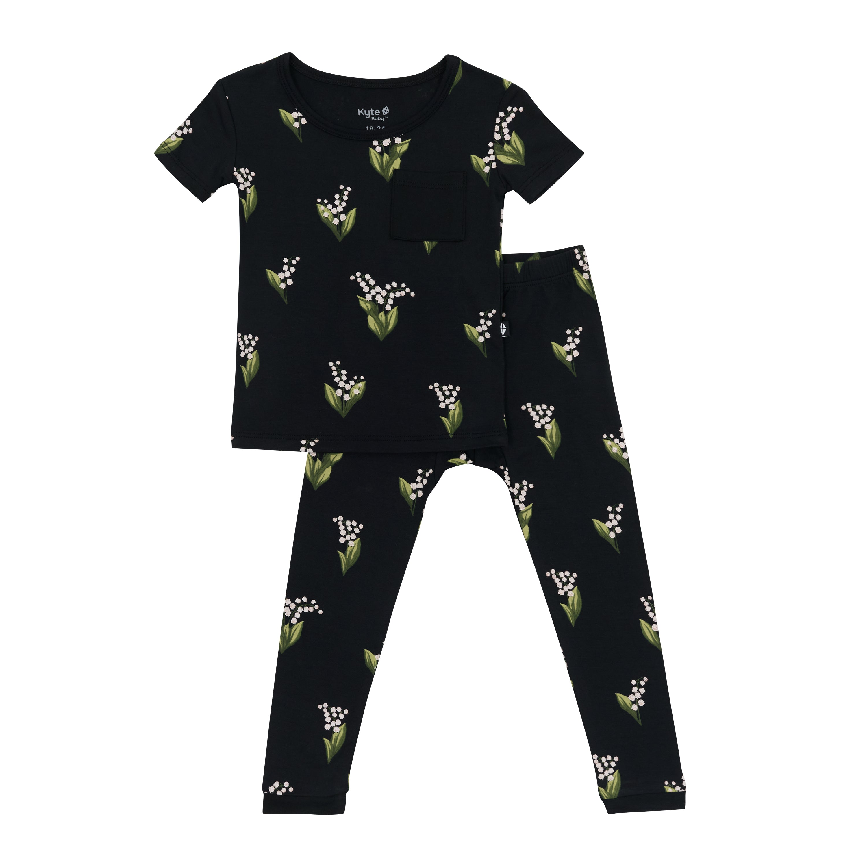 Short Sleeve with Pants Pajamas in Midnight Lily