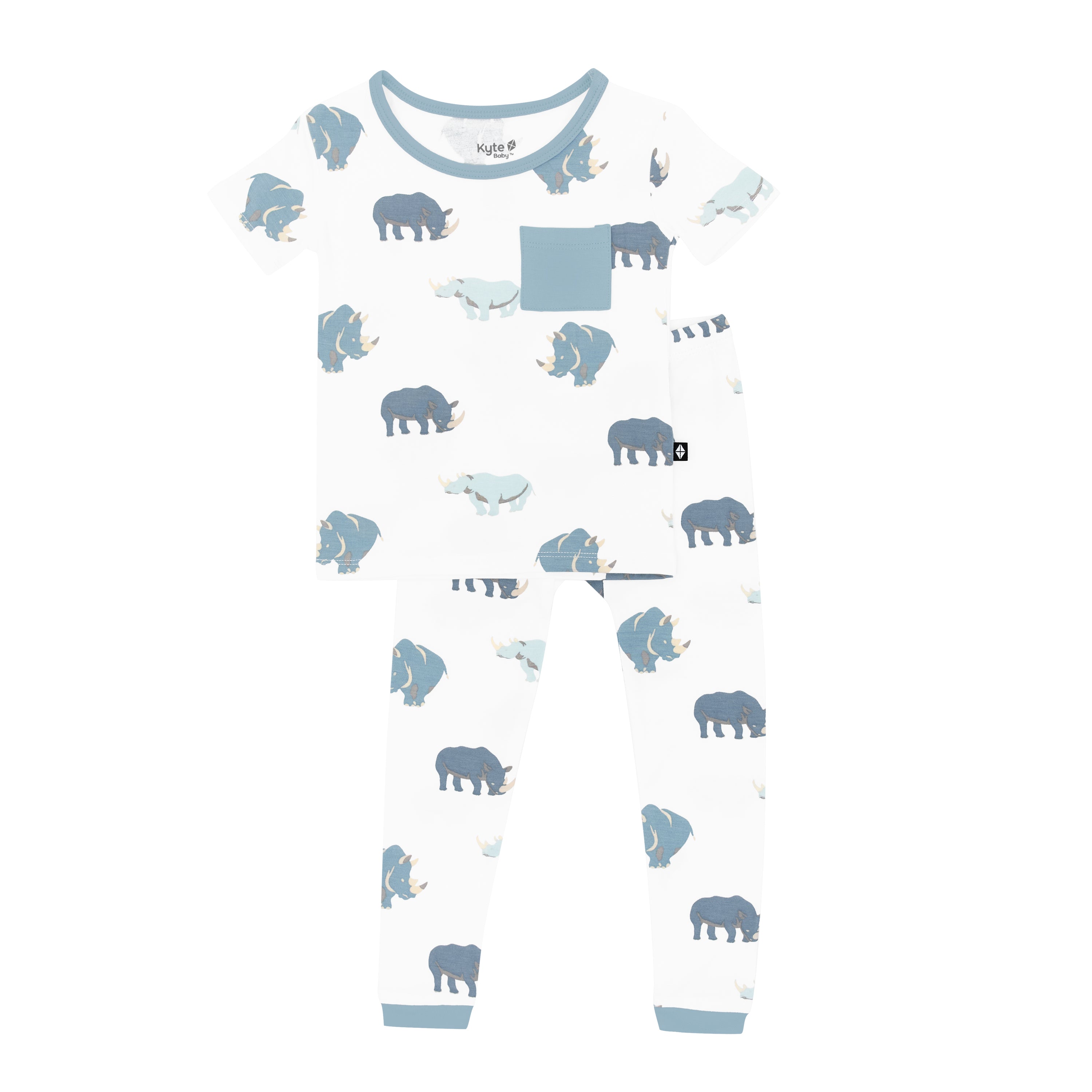 Short Sleeve with Pants Pajamas in Rhino