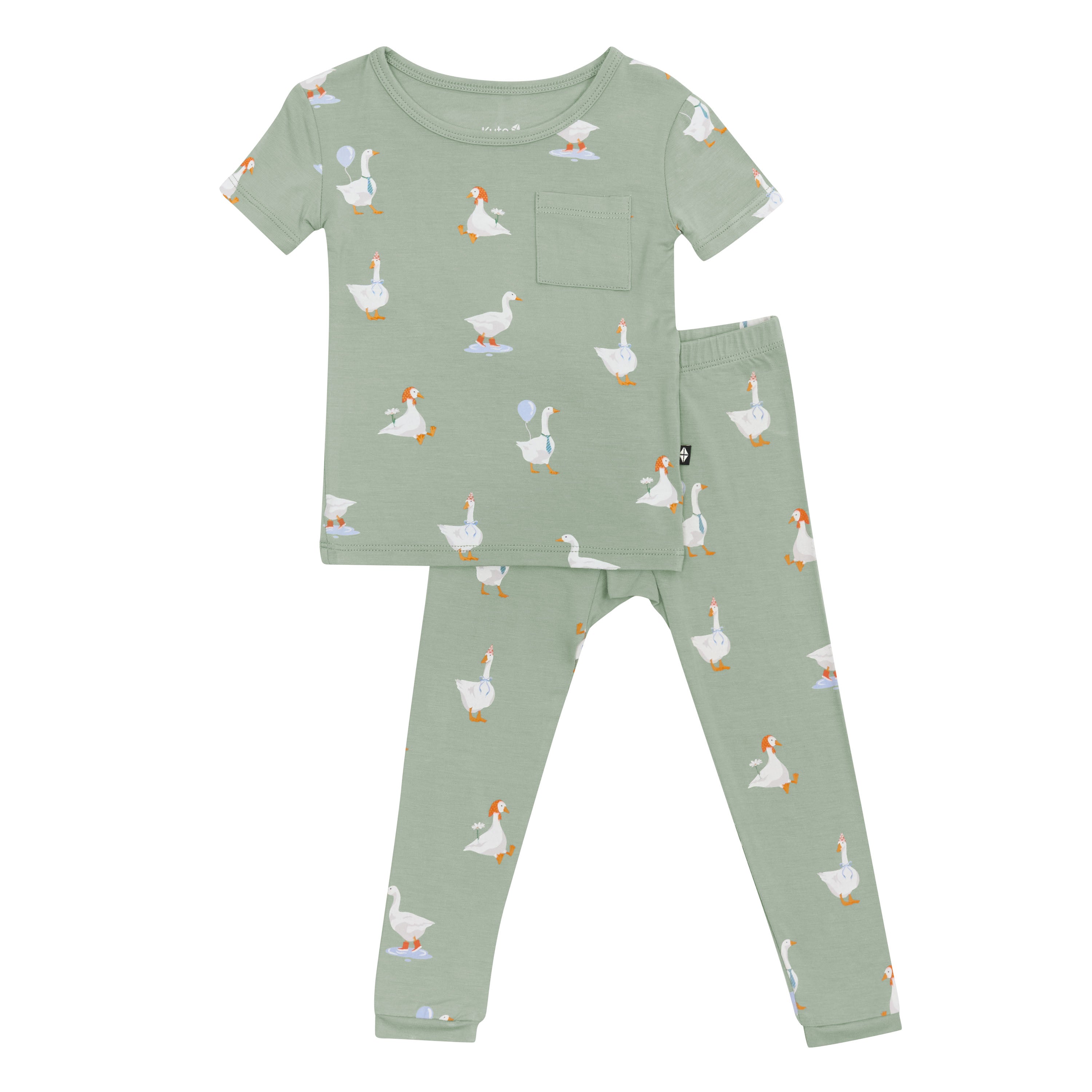 Product photo of the Short Sleeve with Pants Pajamas in Silly Goose