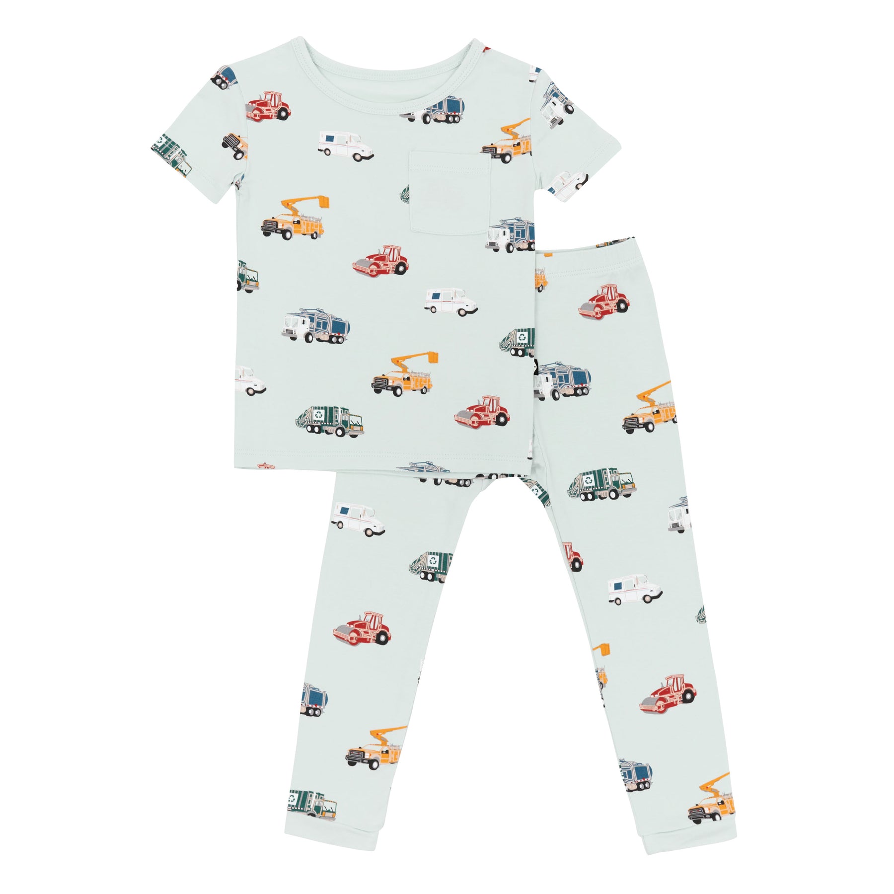 Product photo of the Short Sleeve with Pants Pajamas in City Vehicles