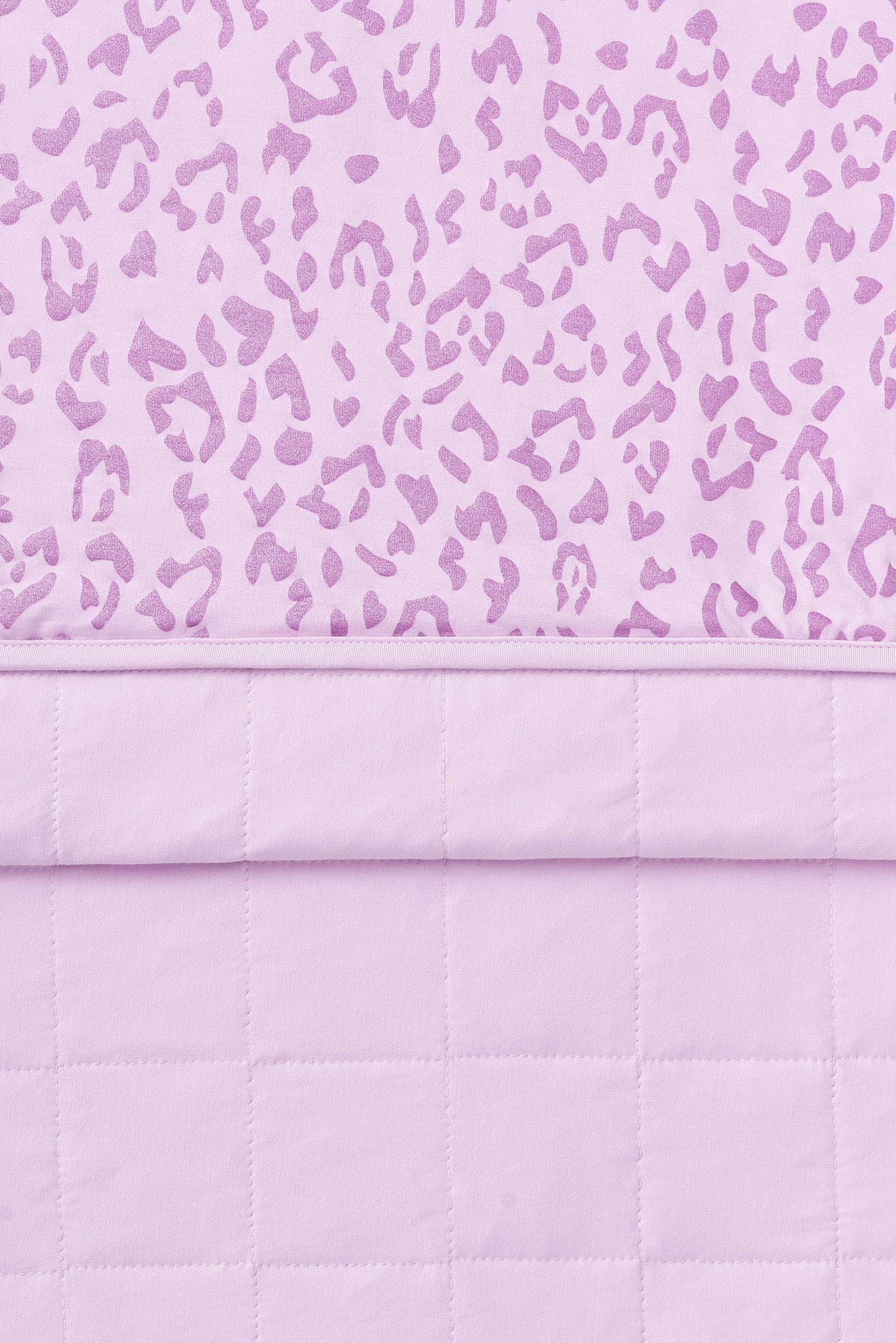 Front and back side of Youth Blanket in Thistle Leopard print
