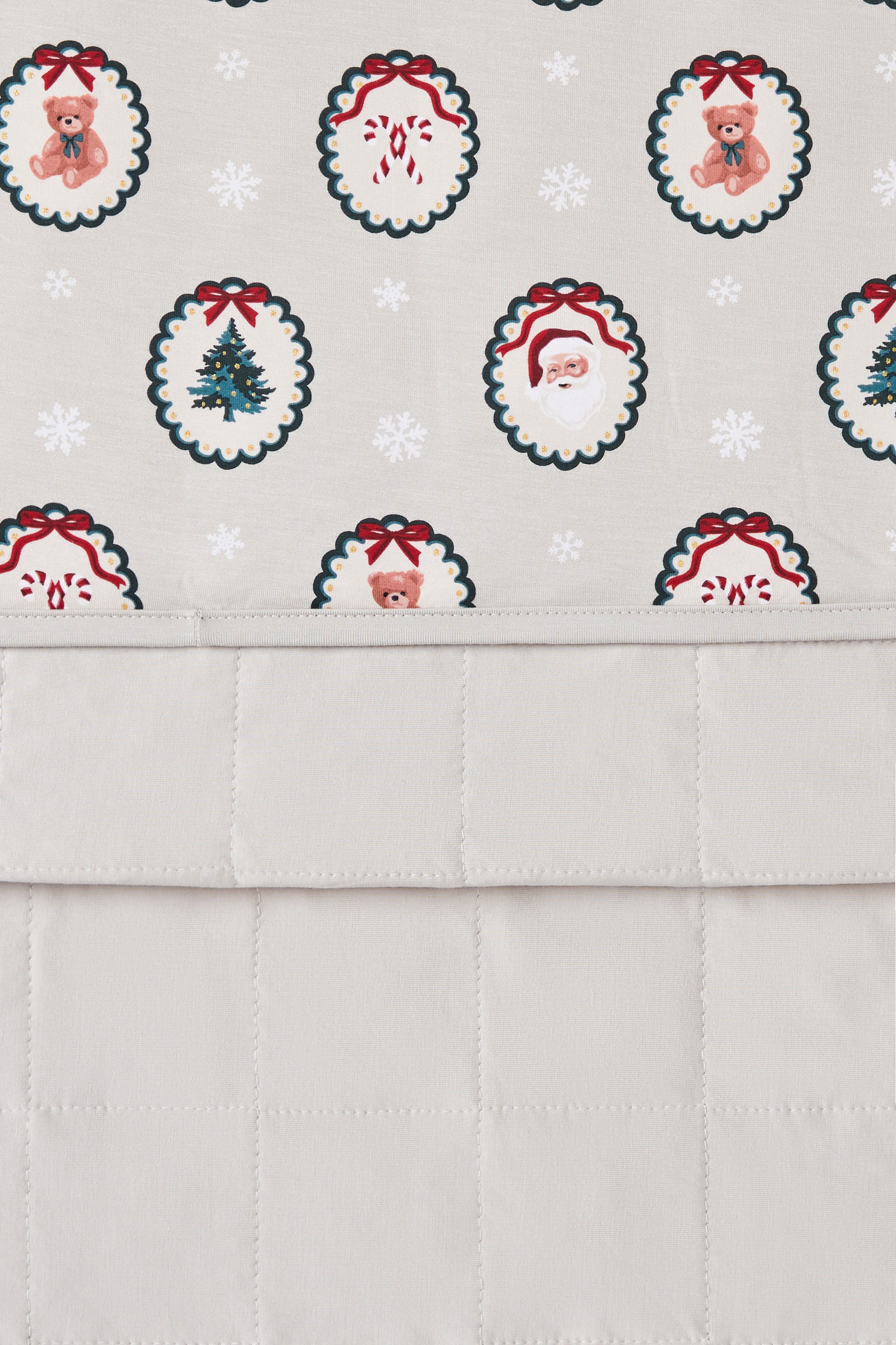 Front and Back of Youth Blanket in Holiday Medallion 2.5 print on a white background
