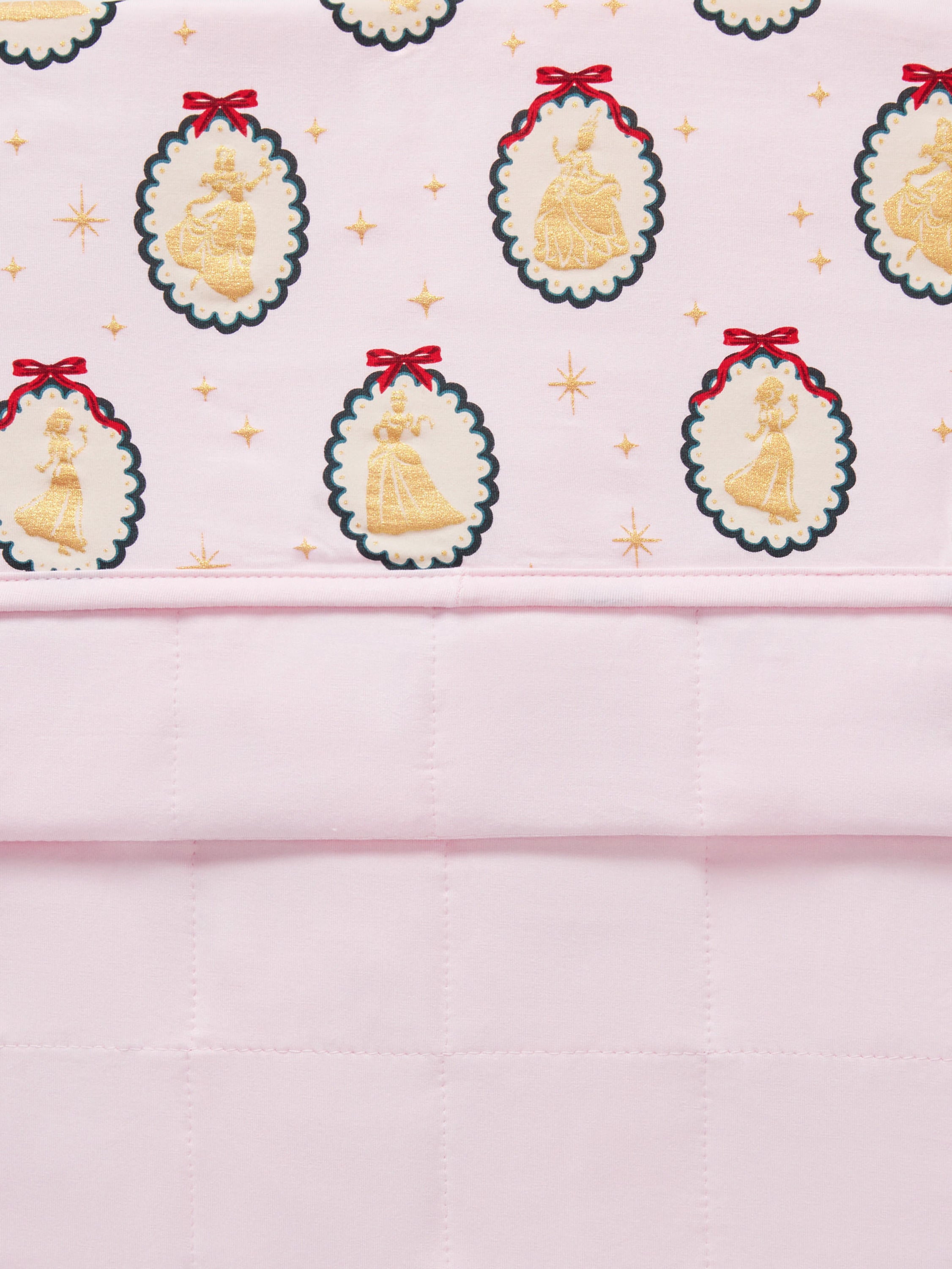 Front and back side of Youth Blanket in Princess Holiday Portraits 2.5 print