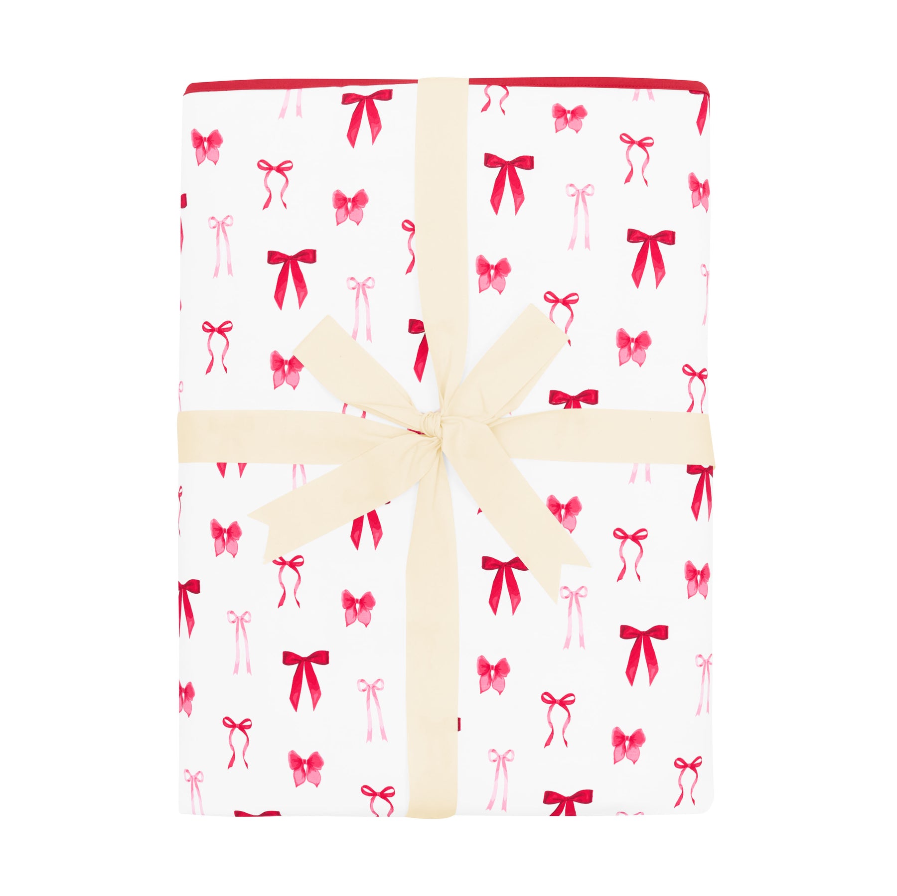 Youth Blanket in Small Love Bow 2.5 shown in its packaging tied in a linen bow