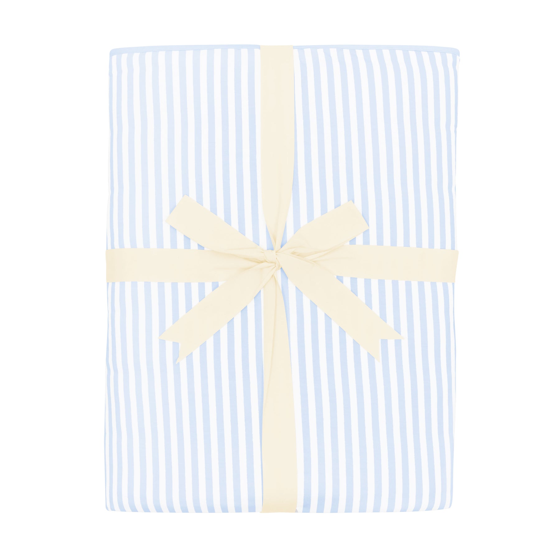 Youth Blanket in Small Mist Stripe 2.5 shown in its ribbon packaging
