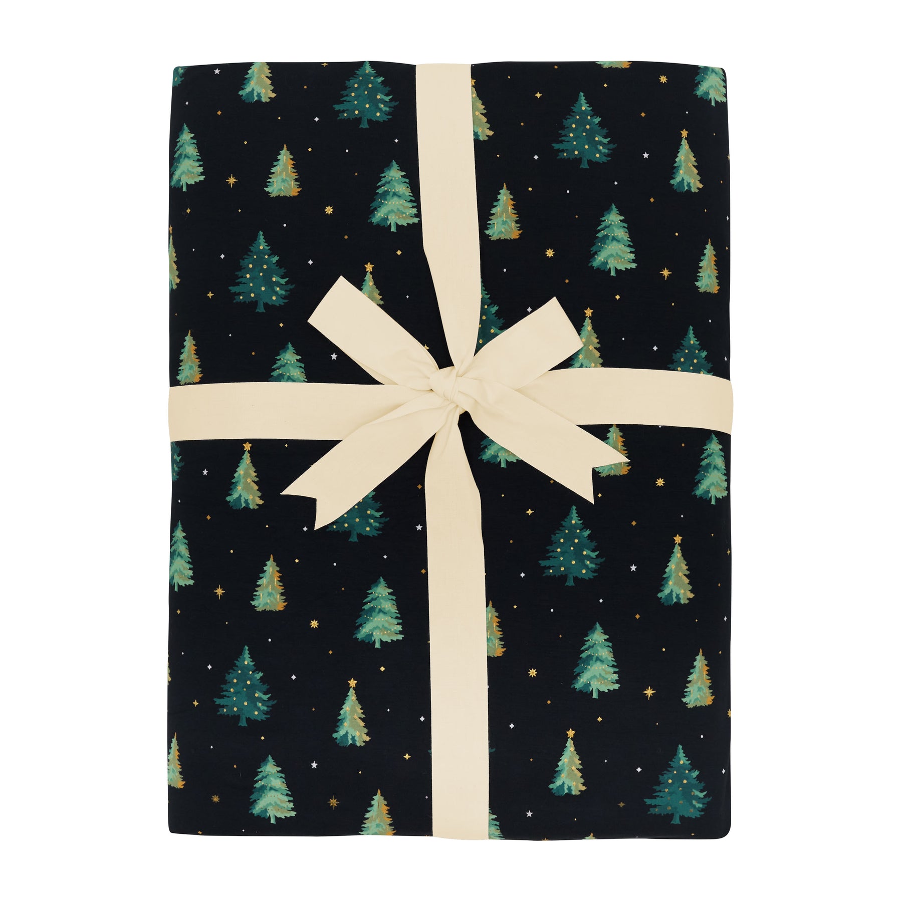 Youth Blanket in Twinkle Tree 2.5 shown wrapped in its linen bow packaging