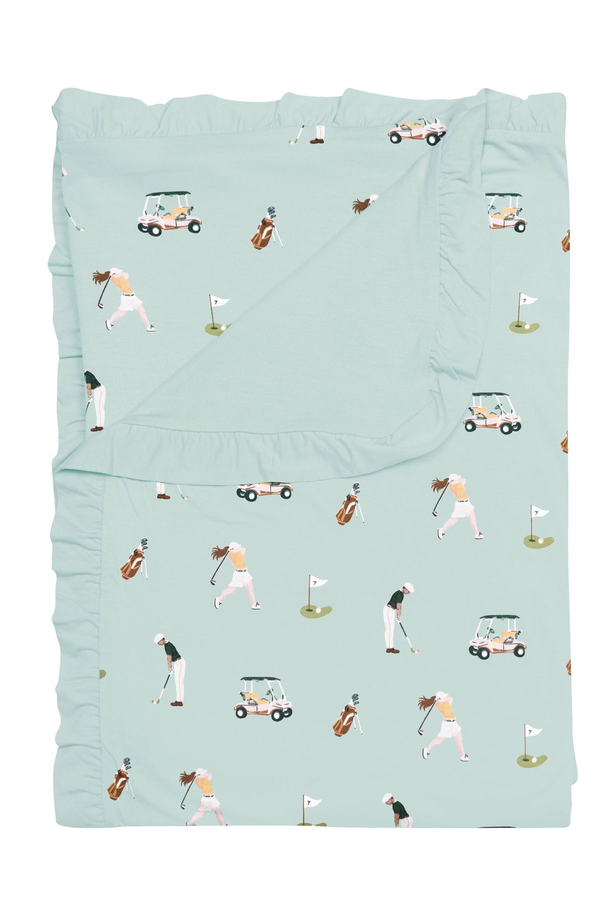 Ruffle Toddler Blanket in Golf 0.5