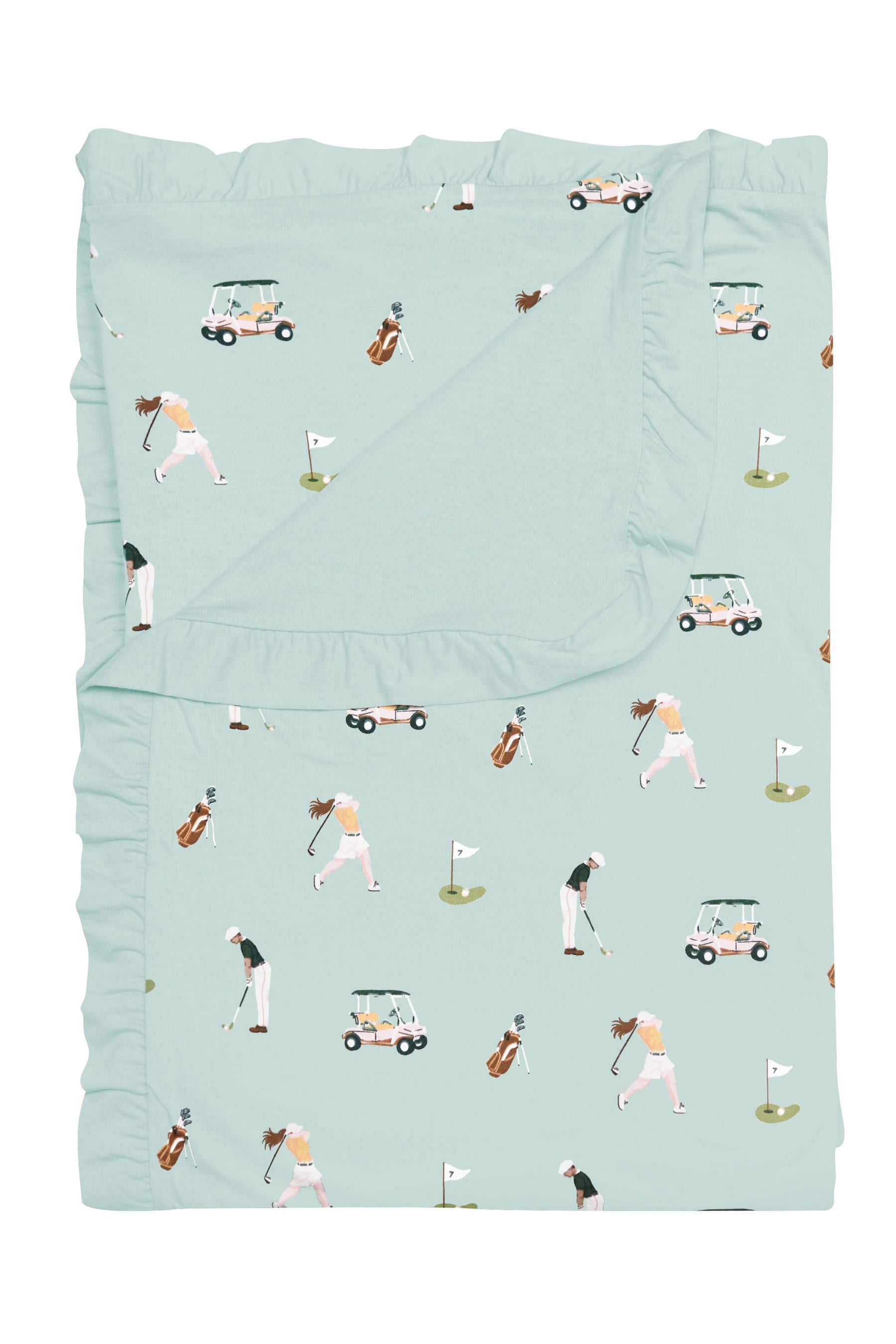 Ruffle Toddler Blanket in Golf 0.5
