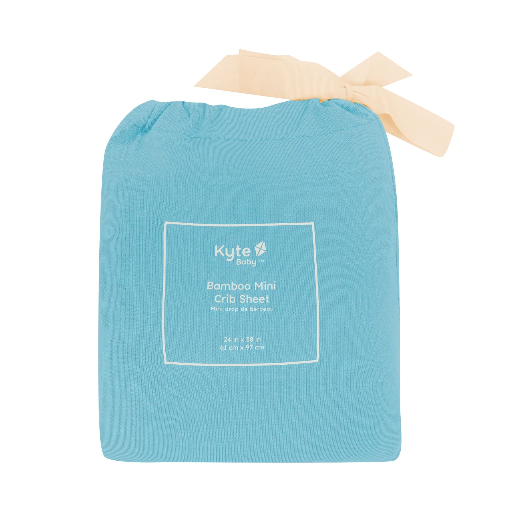 Kyte Baby Mini Crib Sheet in Makai packaging