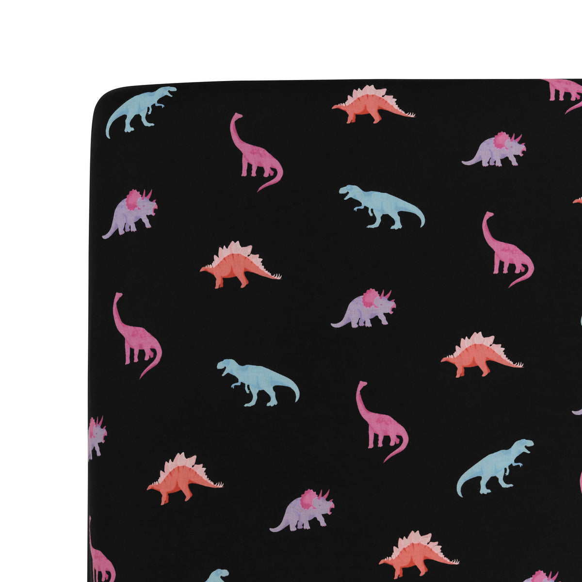 Close up of Midnight Roar Mini Crib Sheet