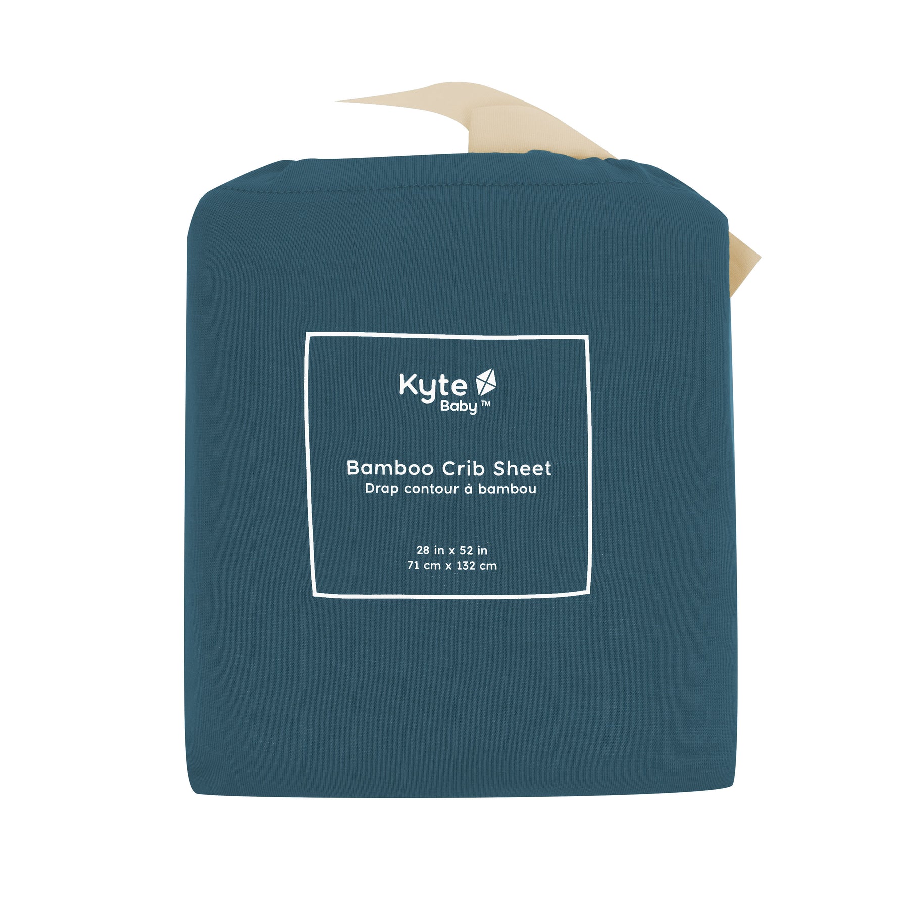 Crib Sheet in Atlantic shown in its packaging