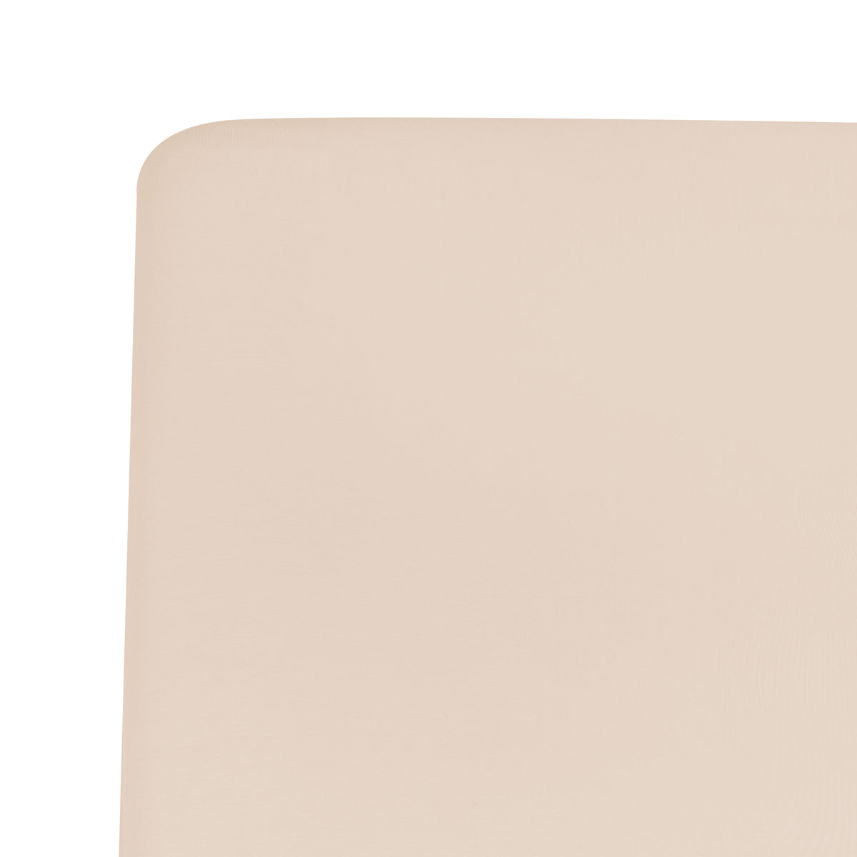 Close up of corner on the Crib Sheet in Bisque