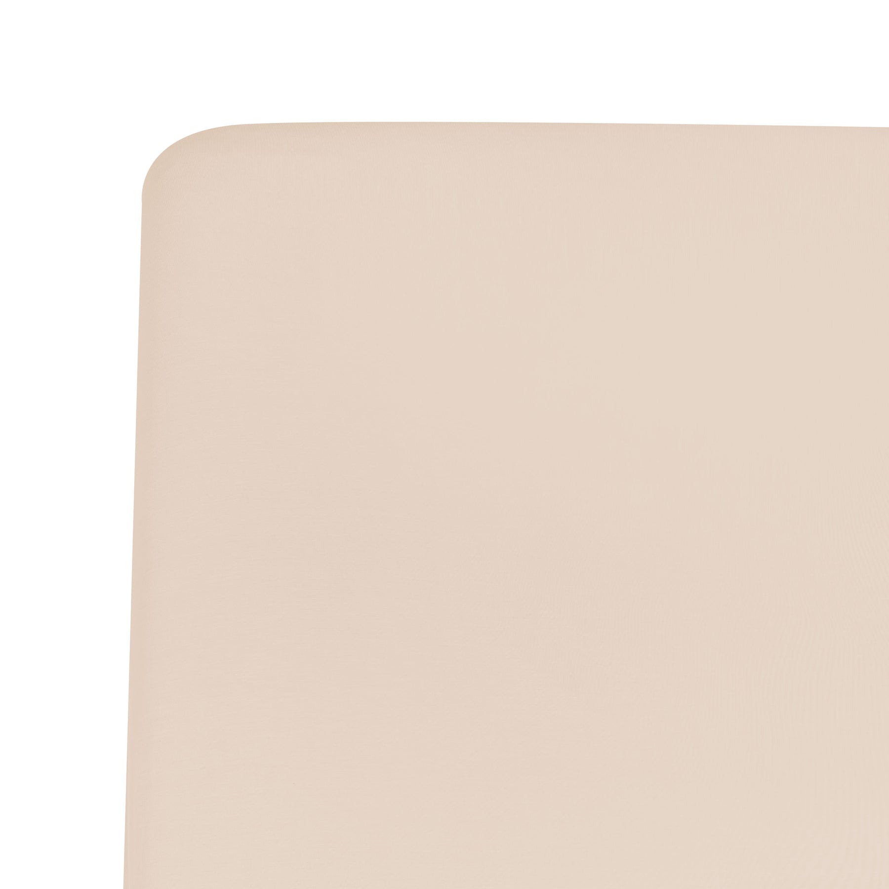 Close up of corner on the Crib Sheet in Bisque